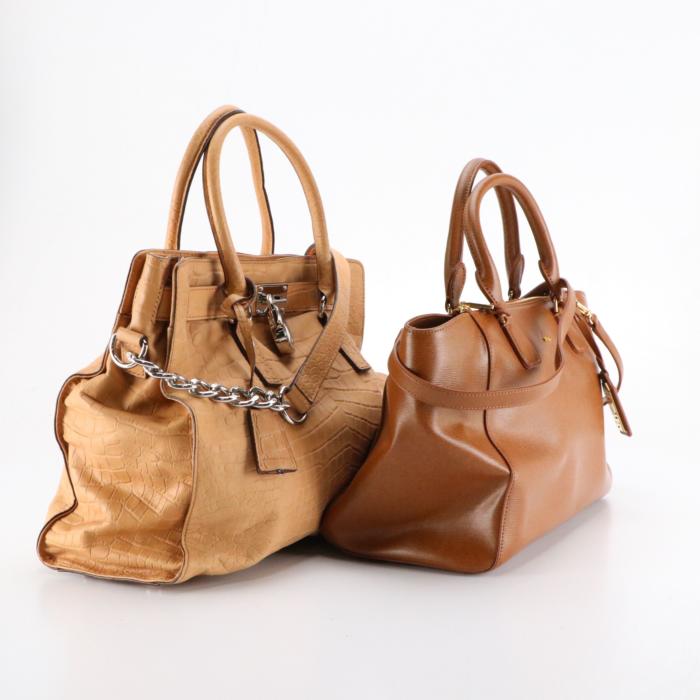 Lauren Ralph Lauren Newbury Stefanie Zip Satchel and Michael Kors Hamilton Bag