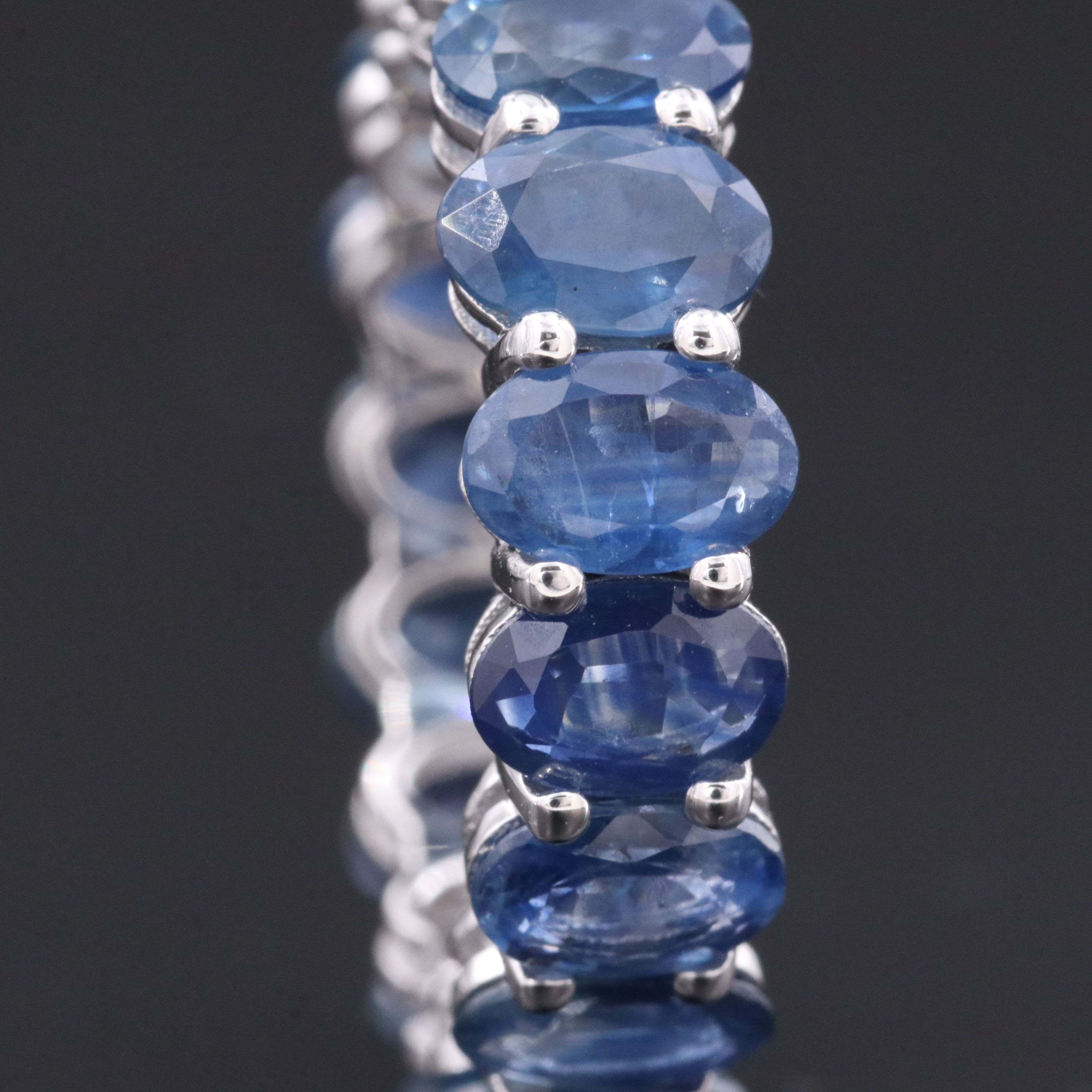 14K Sapphire Eternity Band with IGI Jewelry Report