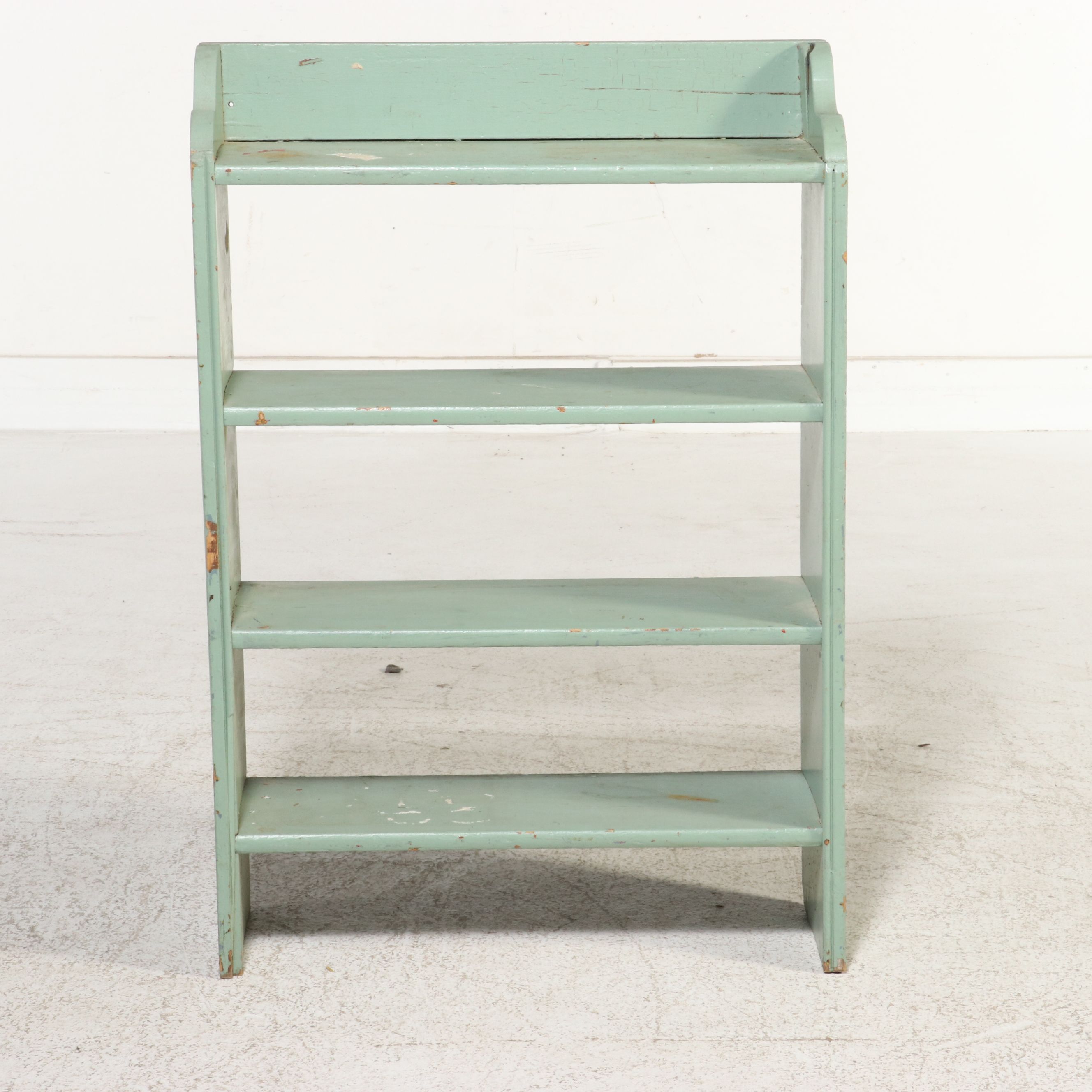 Primitive Painted Pine Utility Shelf, Late 19th Century