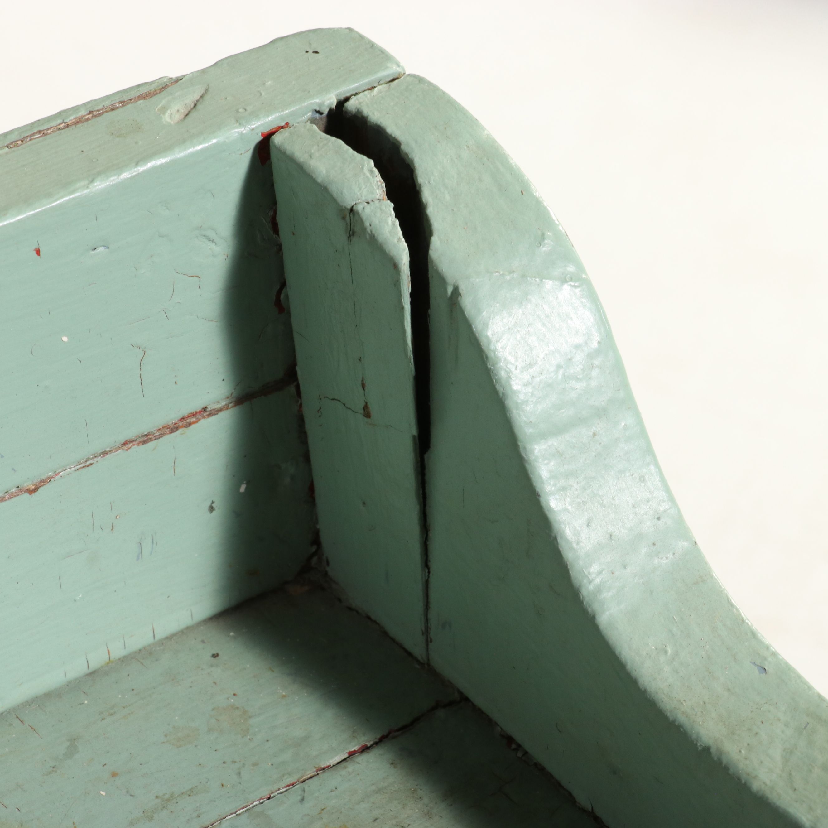 Primitive Painted Pine Utility Shelf, Late 19th Century