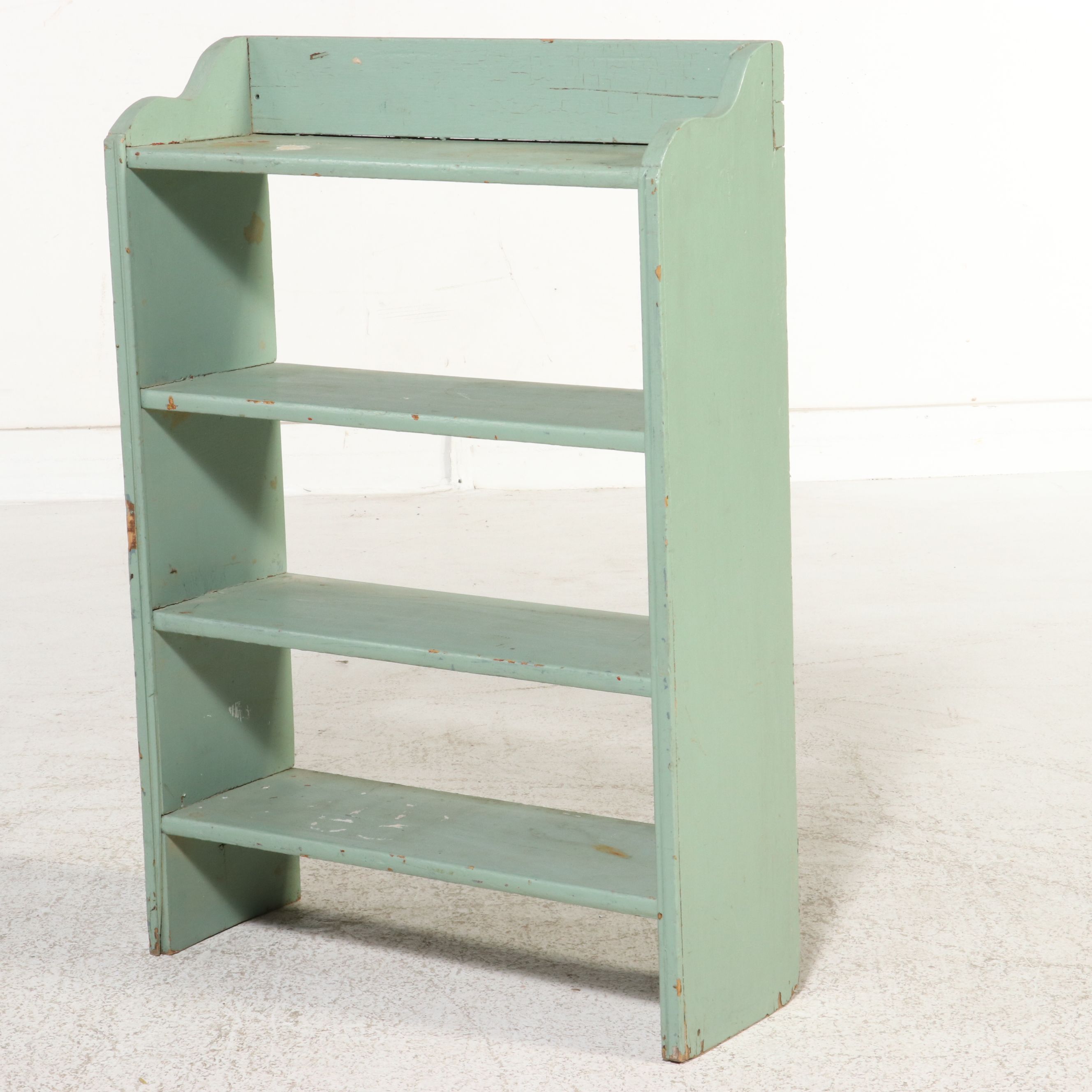 Primitive Painted Pine Utility Shelf, Late 19th Century