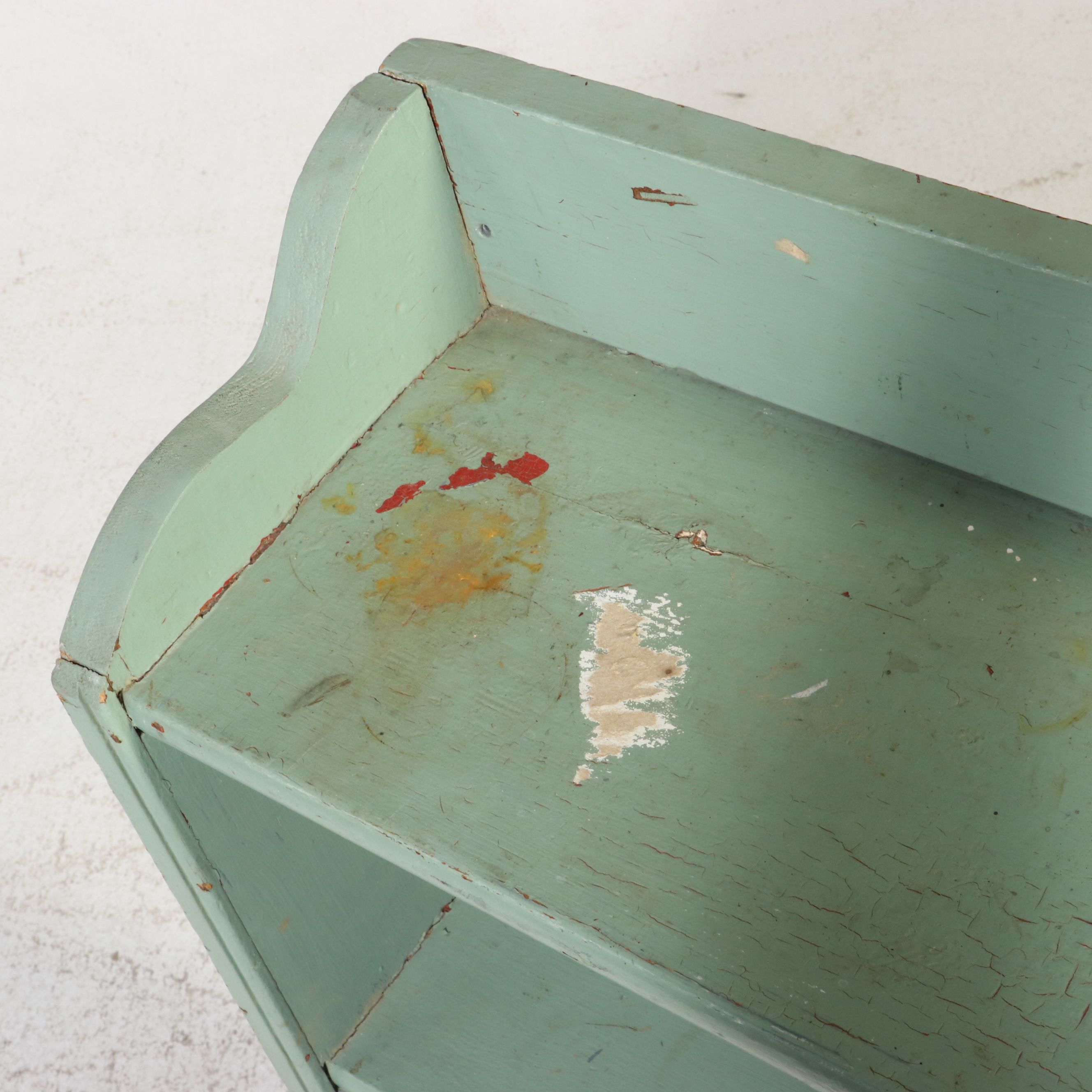 Primitive Painted Pine Utility Shelf, Late 19th Century