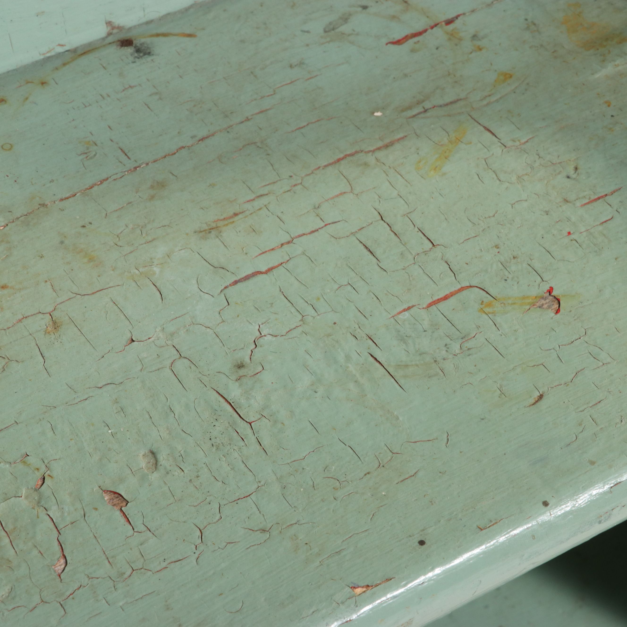 Primitive Painted Pine Utility Shelf, Late 19th Century