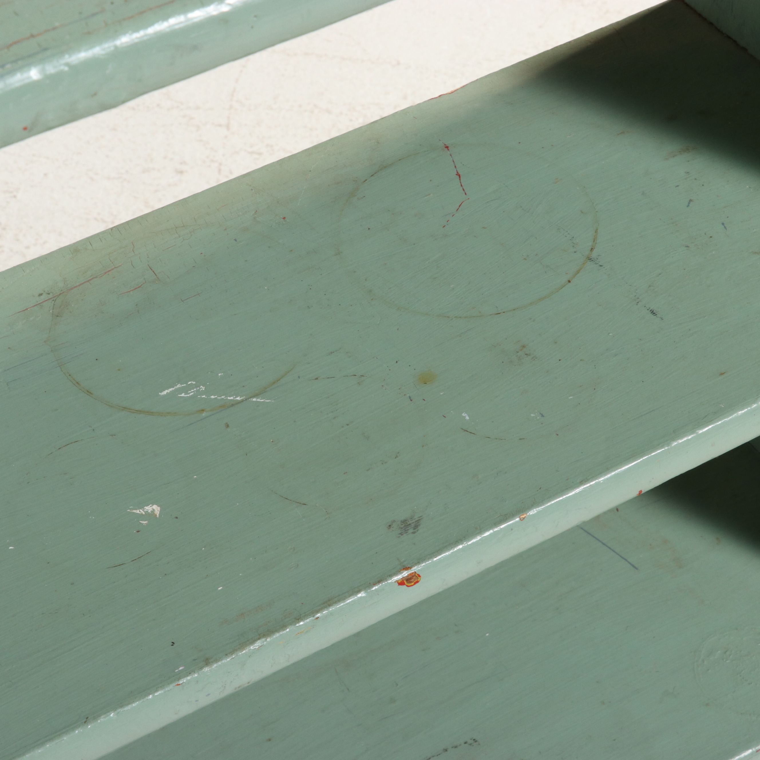 Primitive Painted Pine Utility Shelf, Late 19th Century