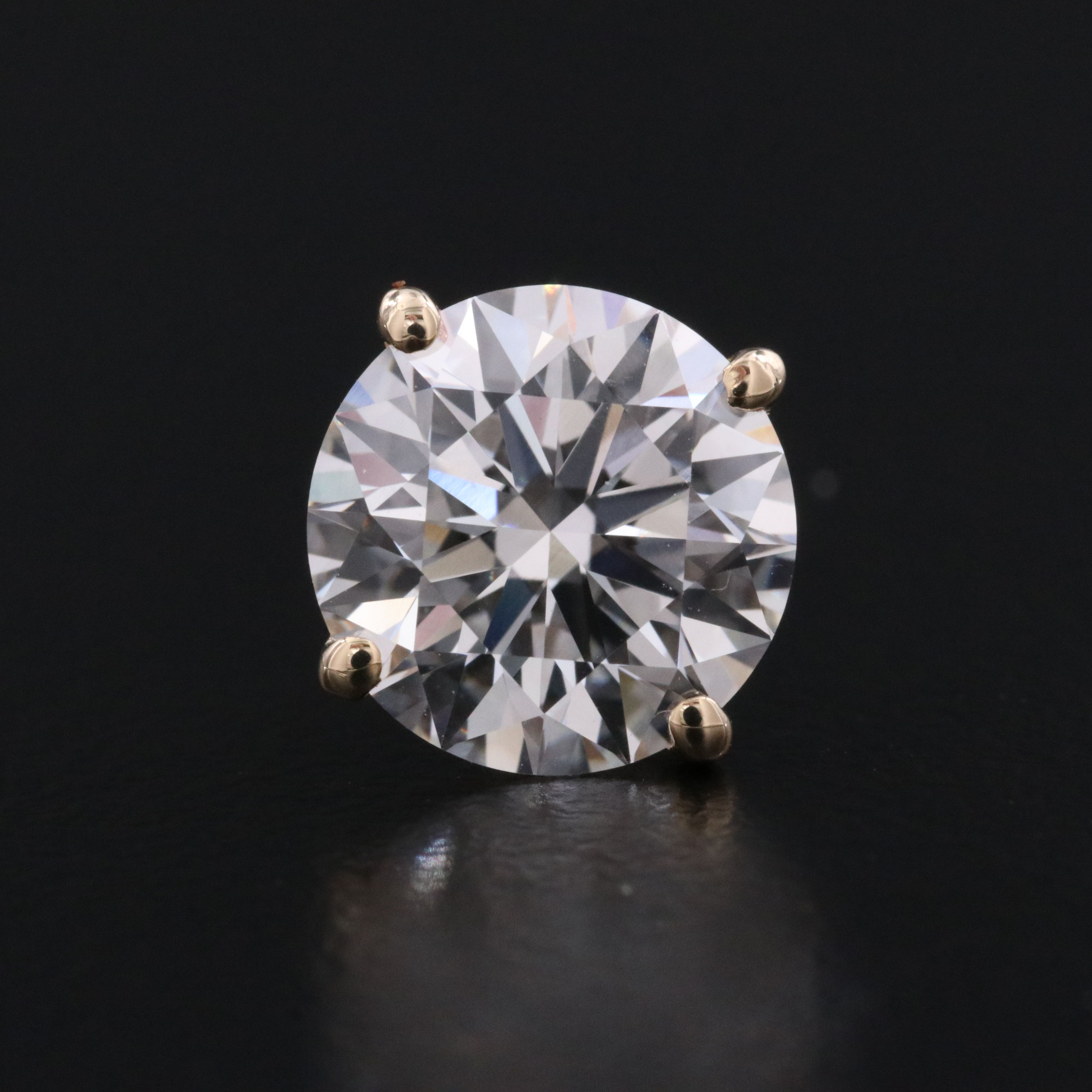 14K 5.08 CT Lab Grown Diamond Stud Earrings with IGI Report