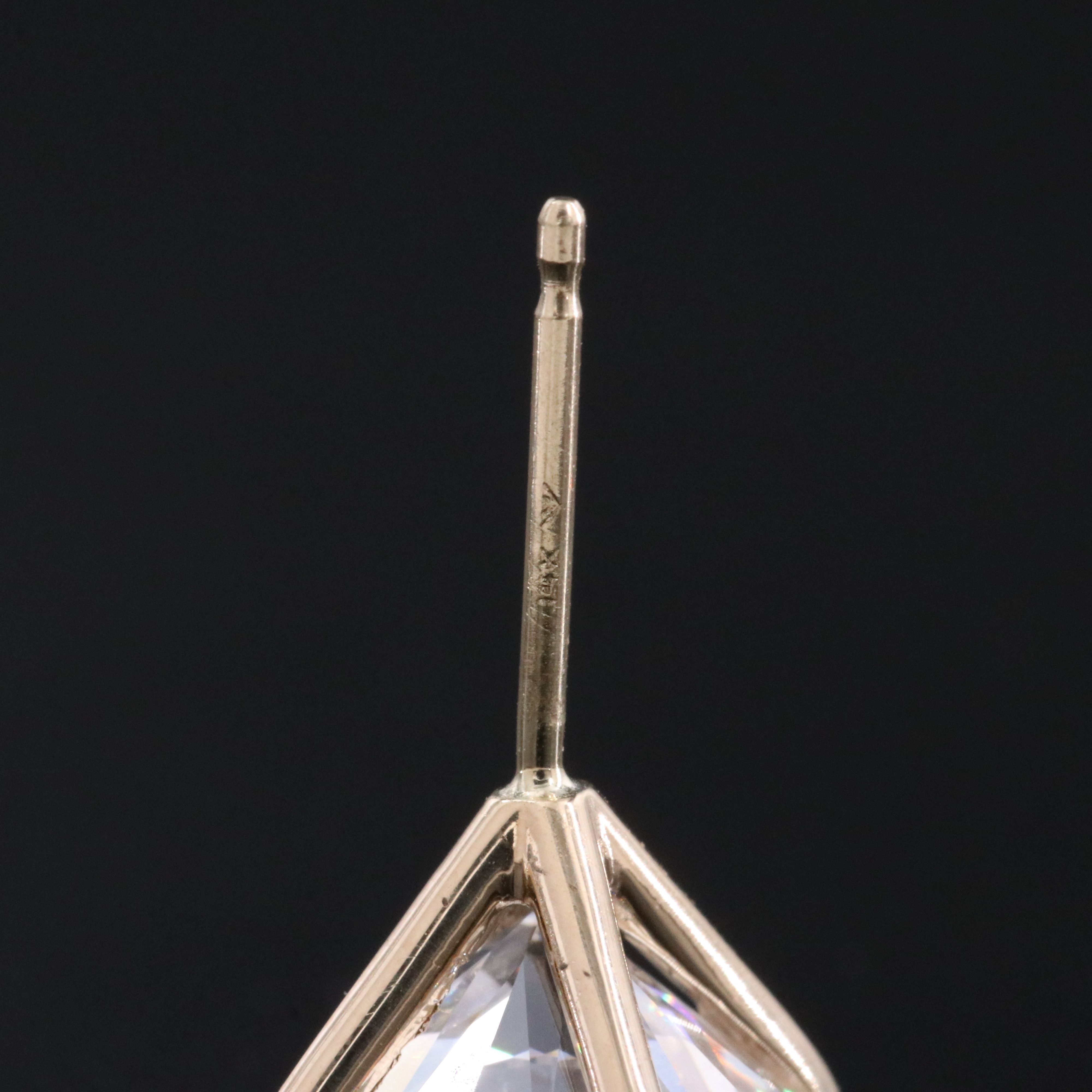 14K 5.08 CT Lab Grown Diamond Stud Earrings with IGI Report