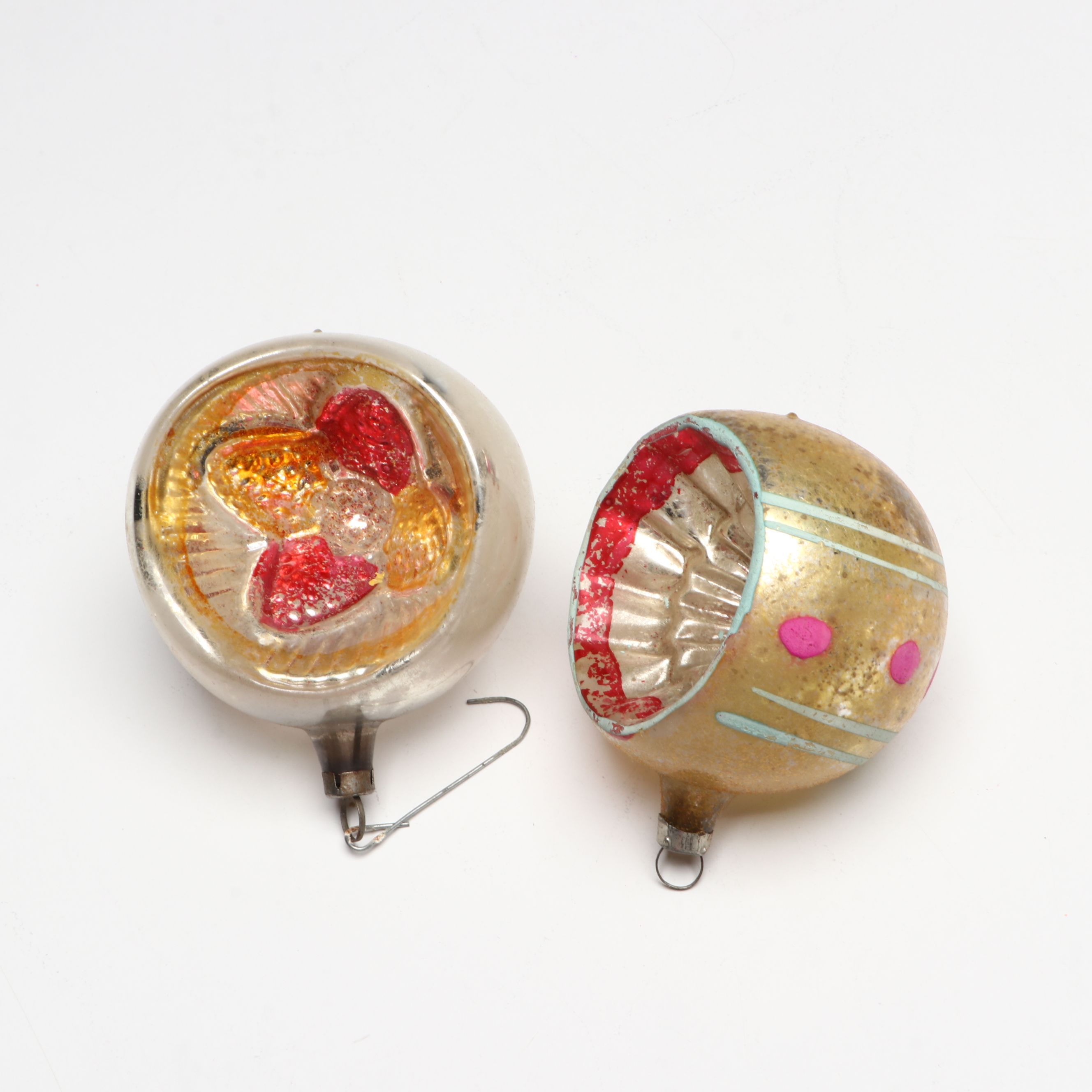 Vintage Shiny Brite and Other Mercury Glass Ornaments, Mid to Late 20th Century