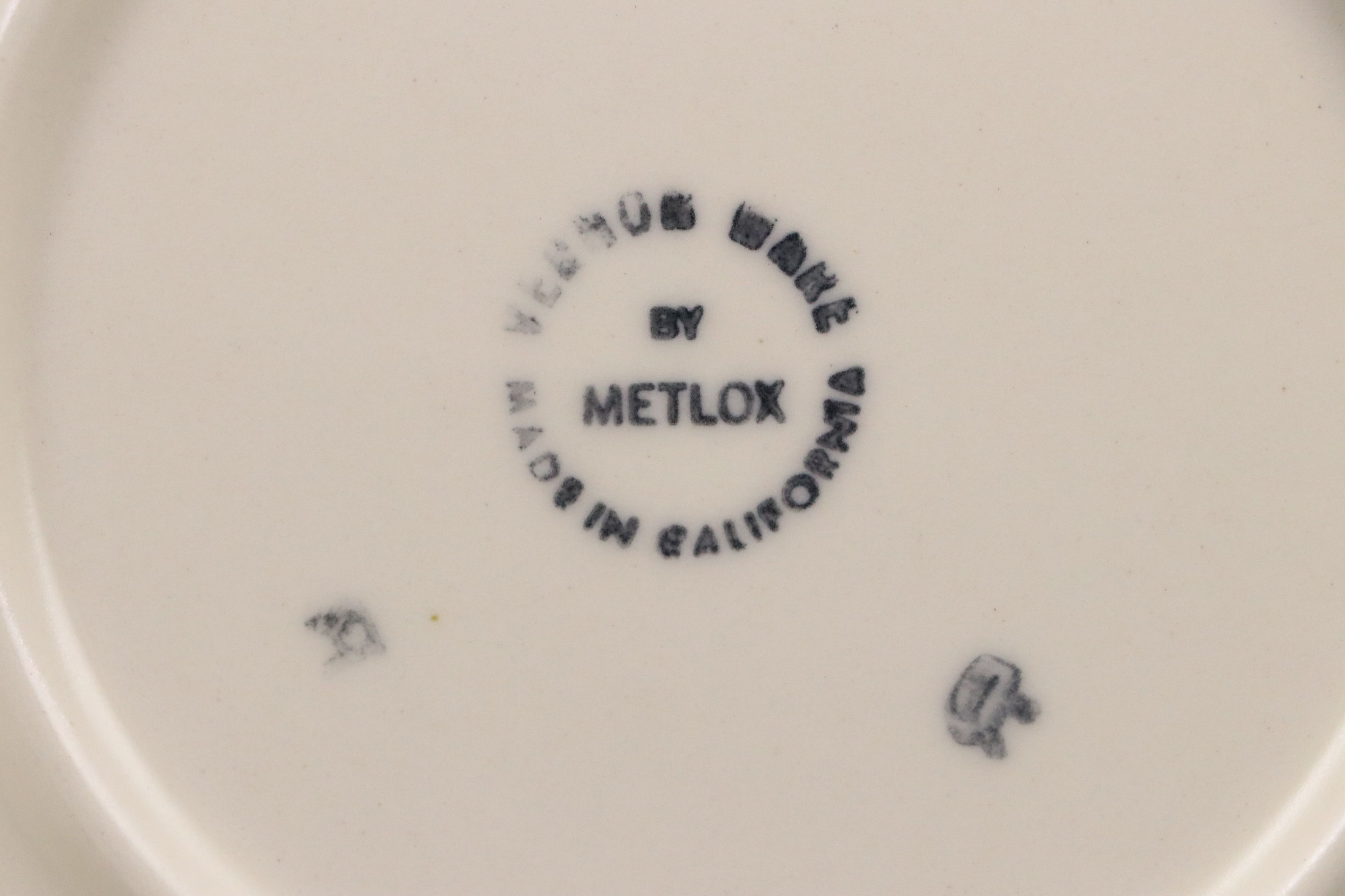 Metlox Vernonware "Antique Grape White" Embossed Dinnerware