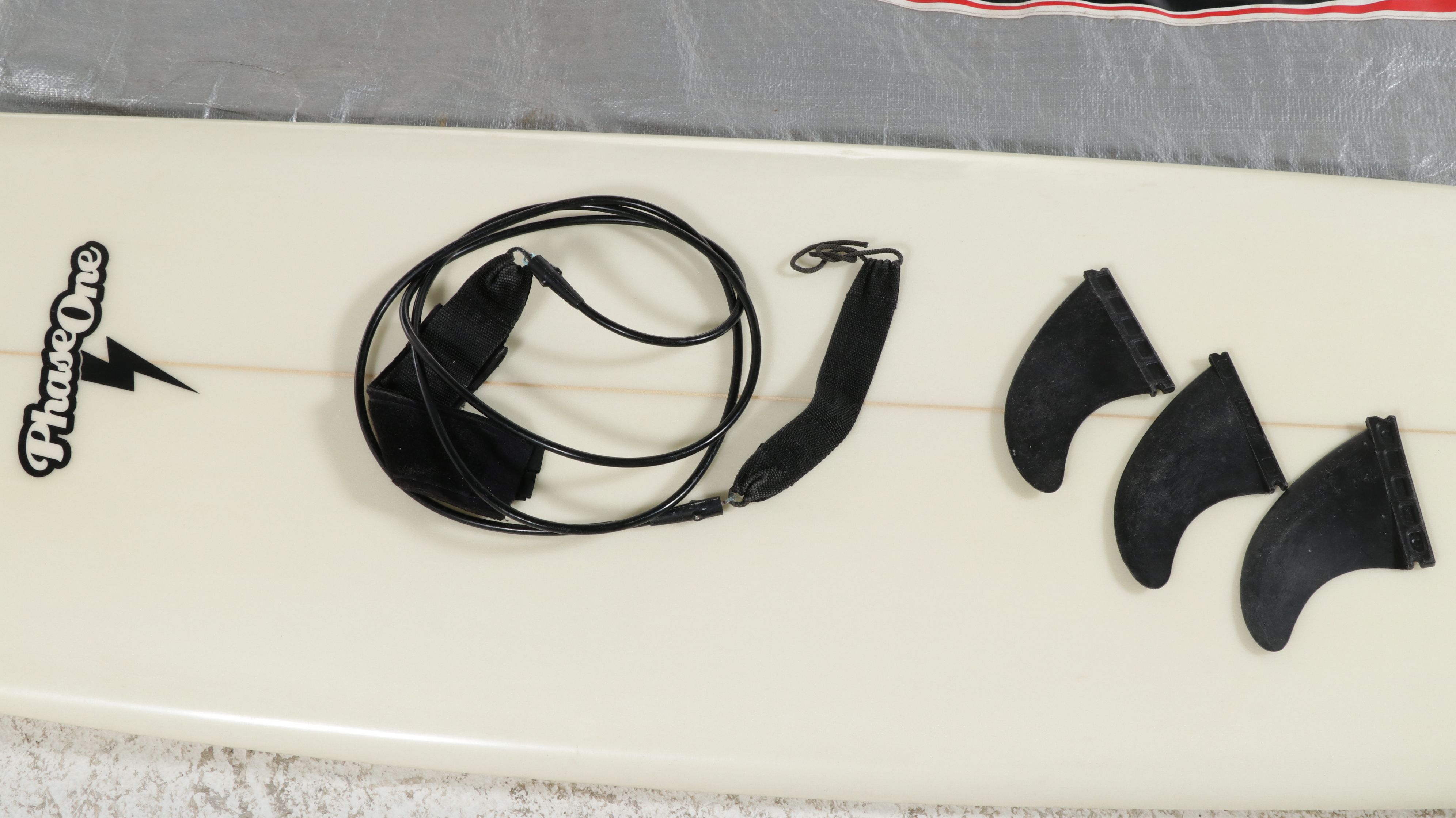 Phase One White Surfboard with Bag