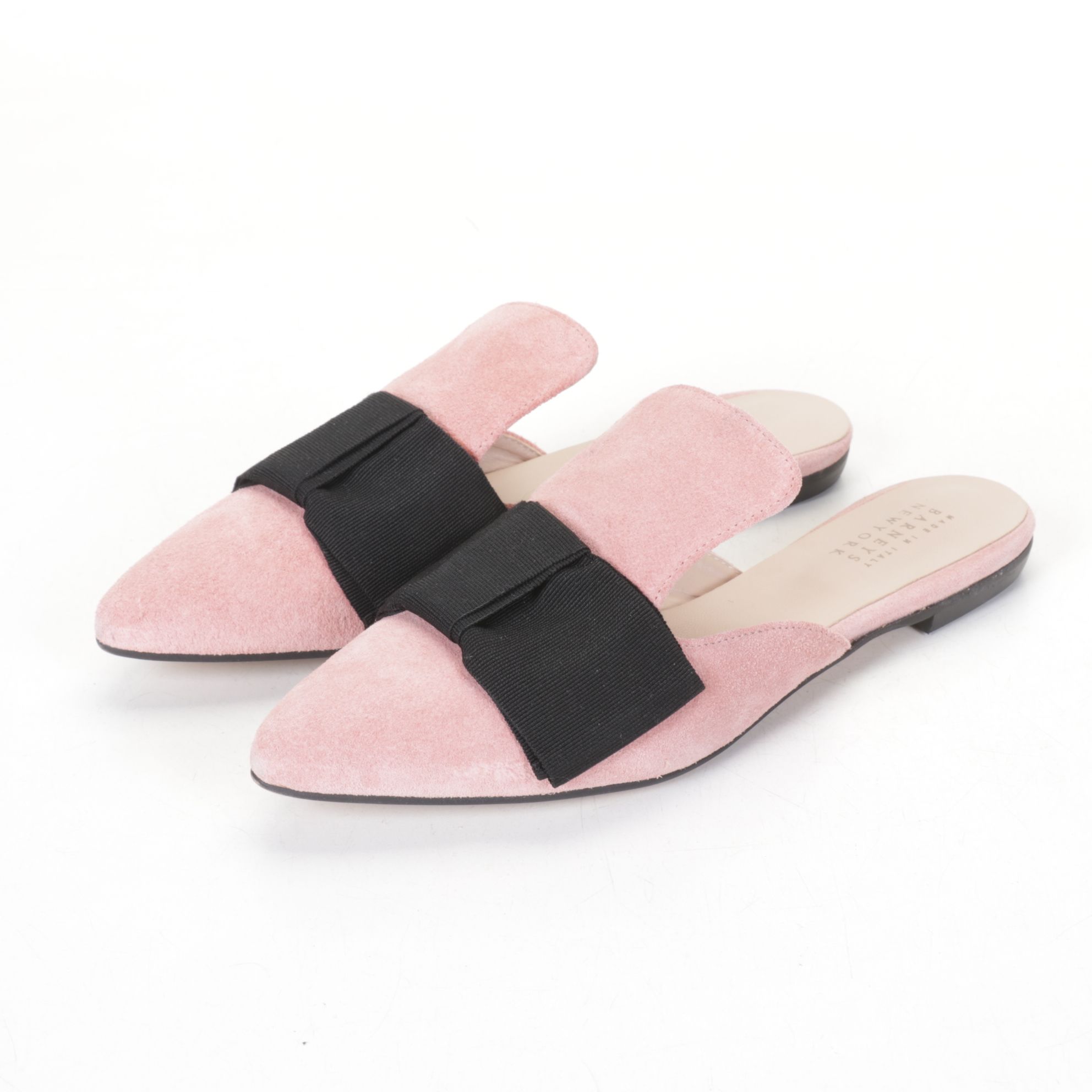 Prada Pink Suede Leather Moc Toe Driving Loafers with Barneys Suede Mules