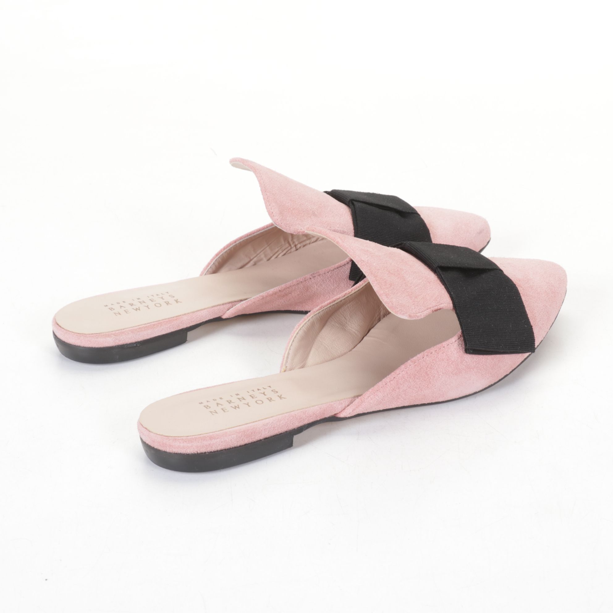 Prada Pink Suede Leather Moc Toe Driving Loafers with Barneys Suede Mules