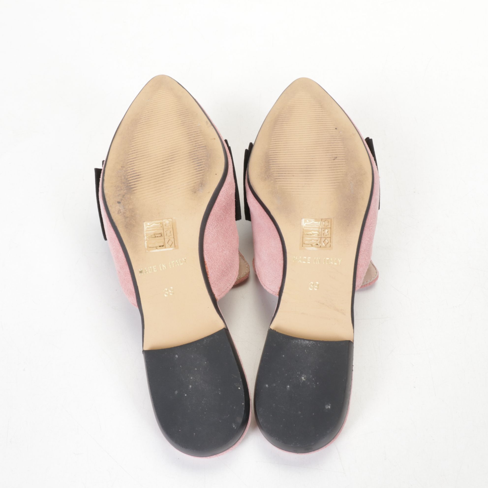 Prada Pink Suede Leather Moc Toe Driving Loafers with Barneys Suede Mules