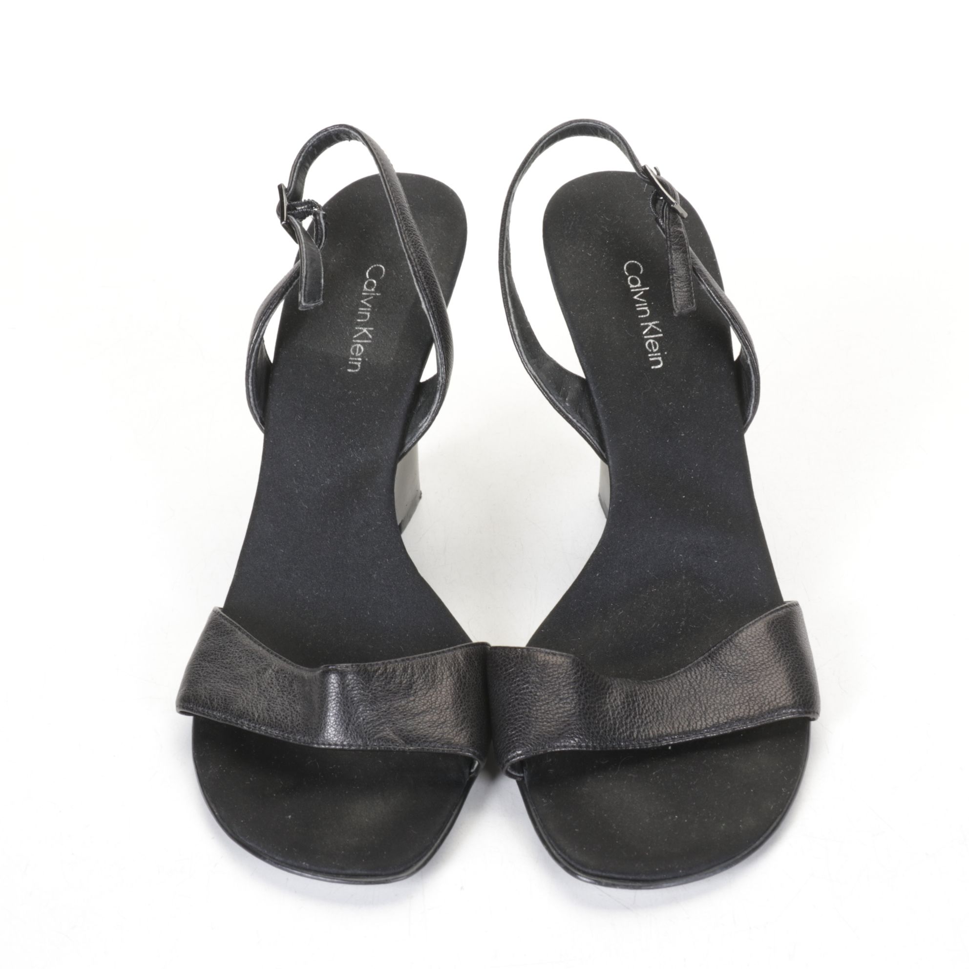 Calvin Klein Black Wedge Sandals and Massimo Baldi Pink Leather Heal Sandals