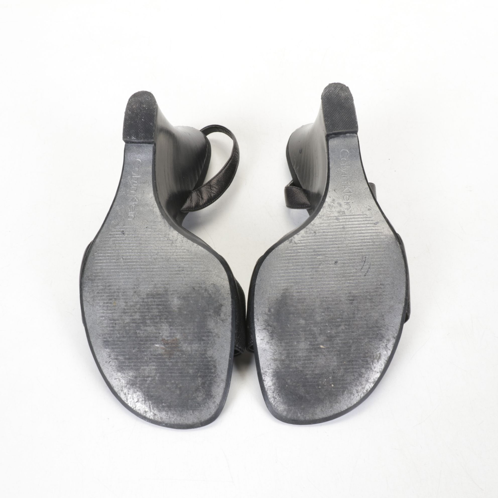 Calvin Klein Black Wedge Sandals and Massimo Baldi Pink Leather Heal Sandals