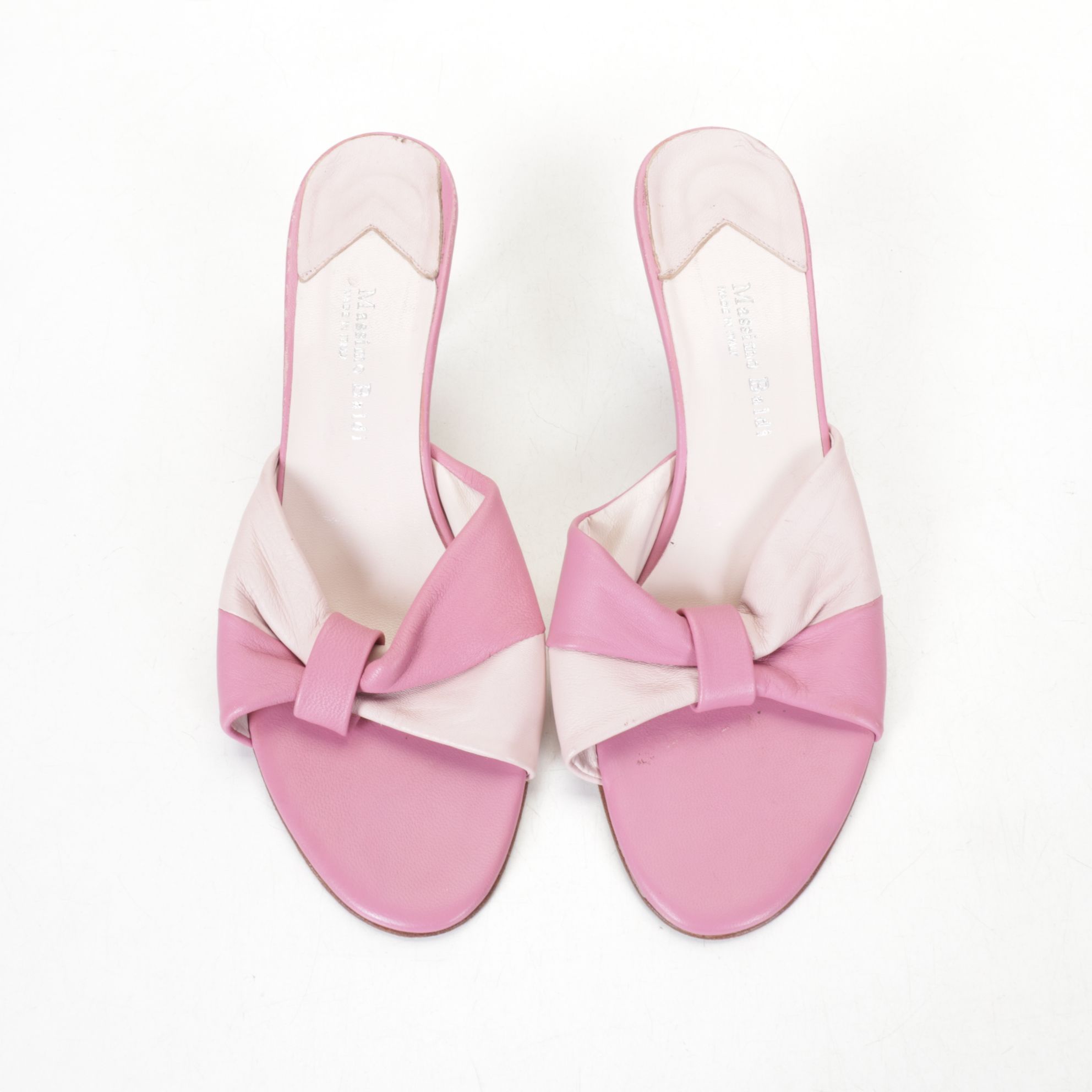 Calvin Klein Black Wedge Sandals and Massimo Baldi Pink Leather Heal Sandals