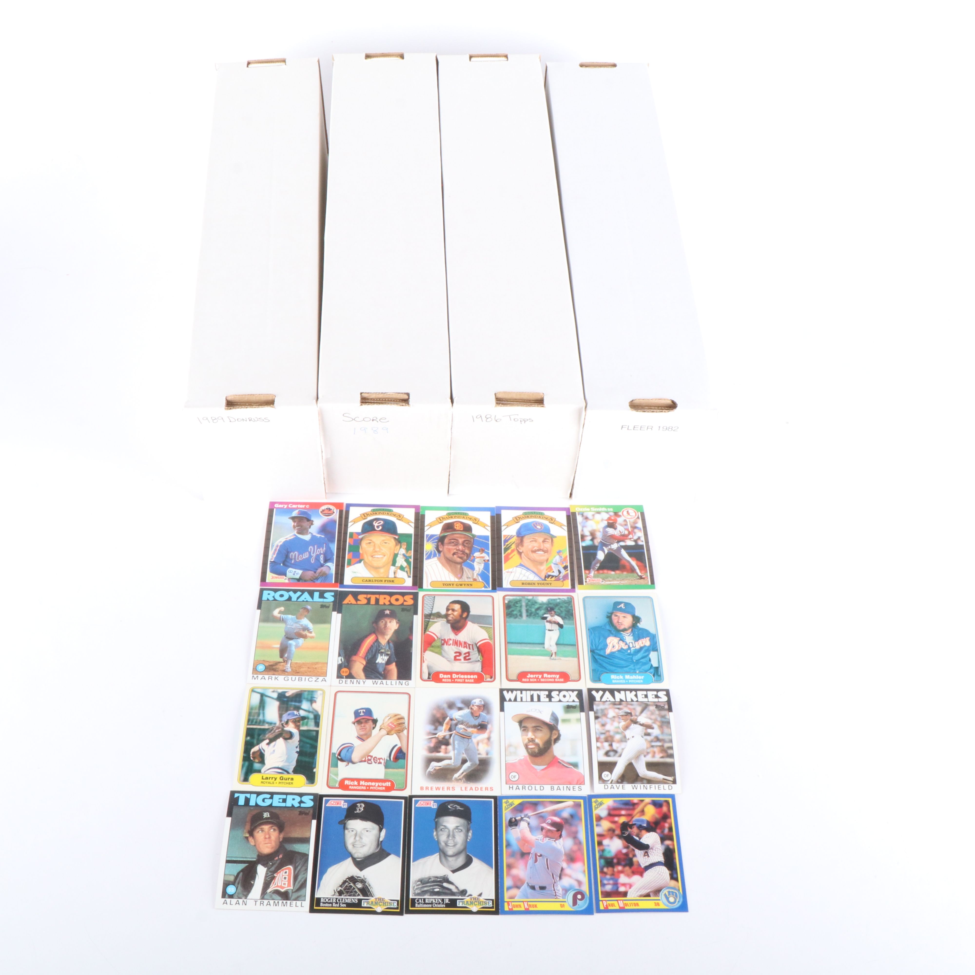 1980s to Early 1990s Topps, Donruss, Fleer, and Score Baseball Cards