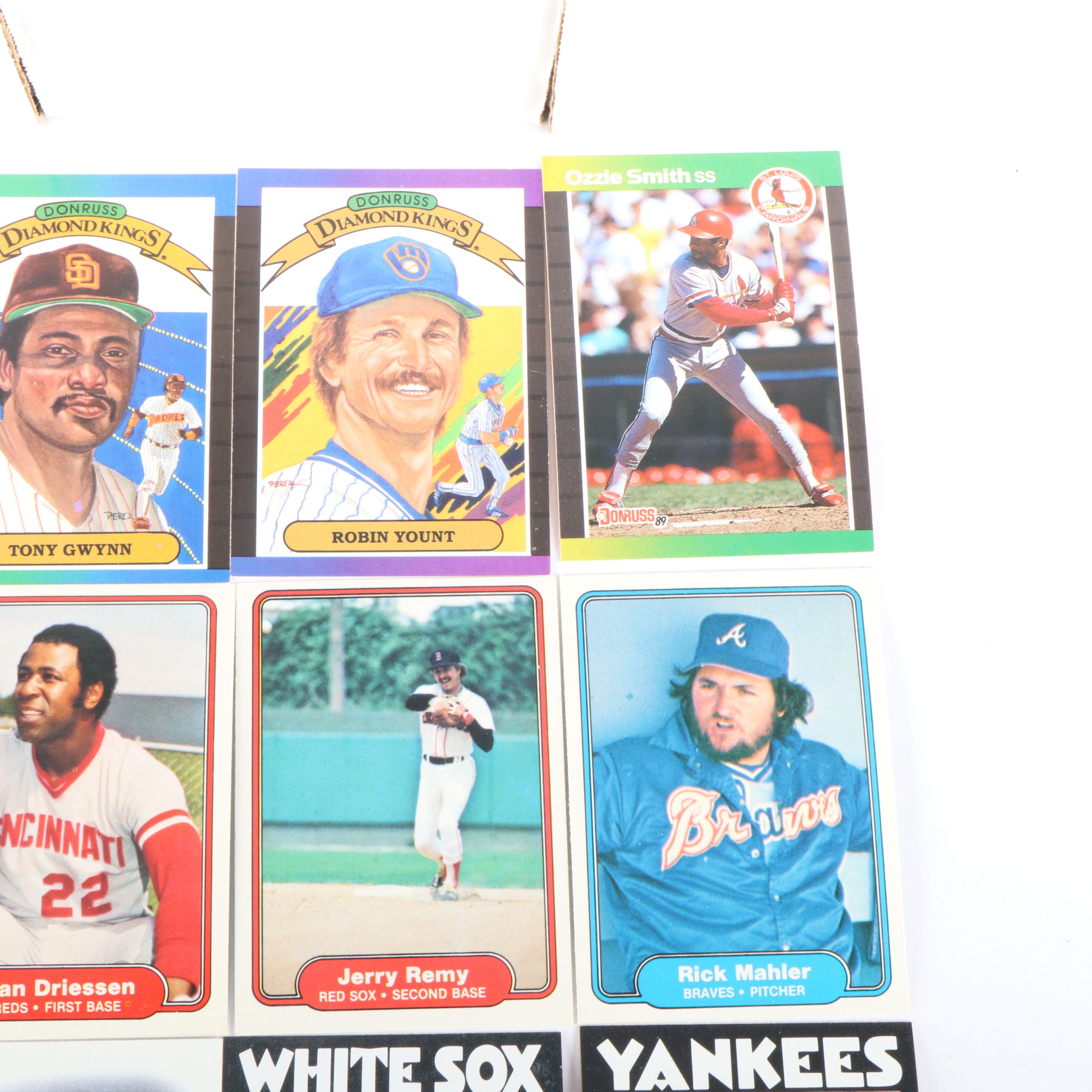 1980s to Early 1990s Topps, Donruss, Fleer, and Score Baseball Cards