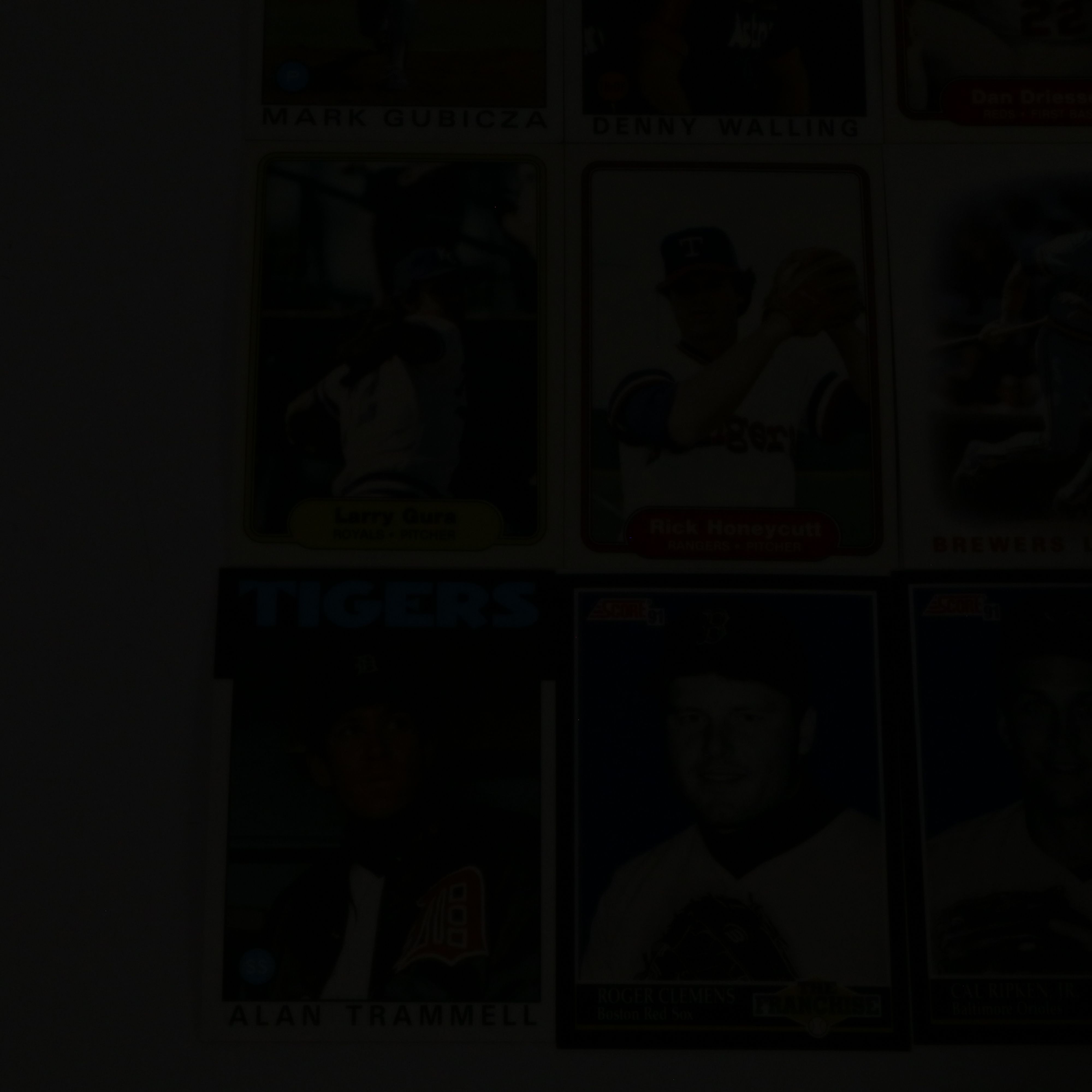 1980s to Early 1990s Topps, Donruss, Fleer, and Score Baseball Cards