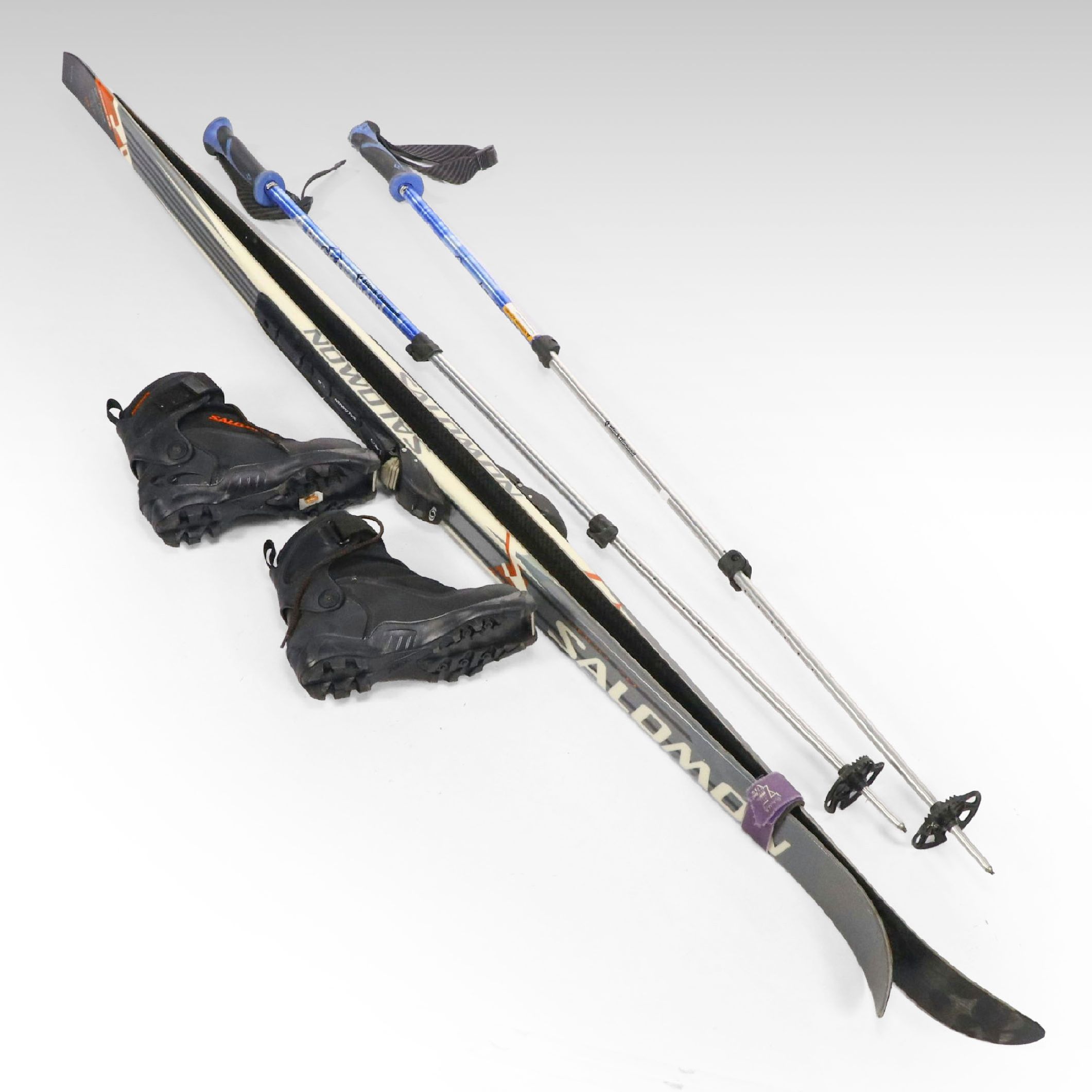 Salomon Skis and Ski Boots with Black Diamond Ski Poles