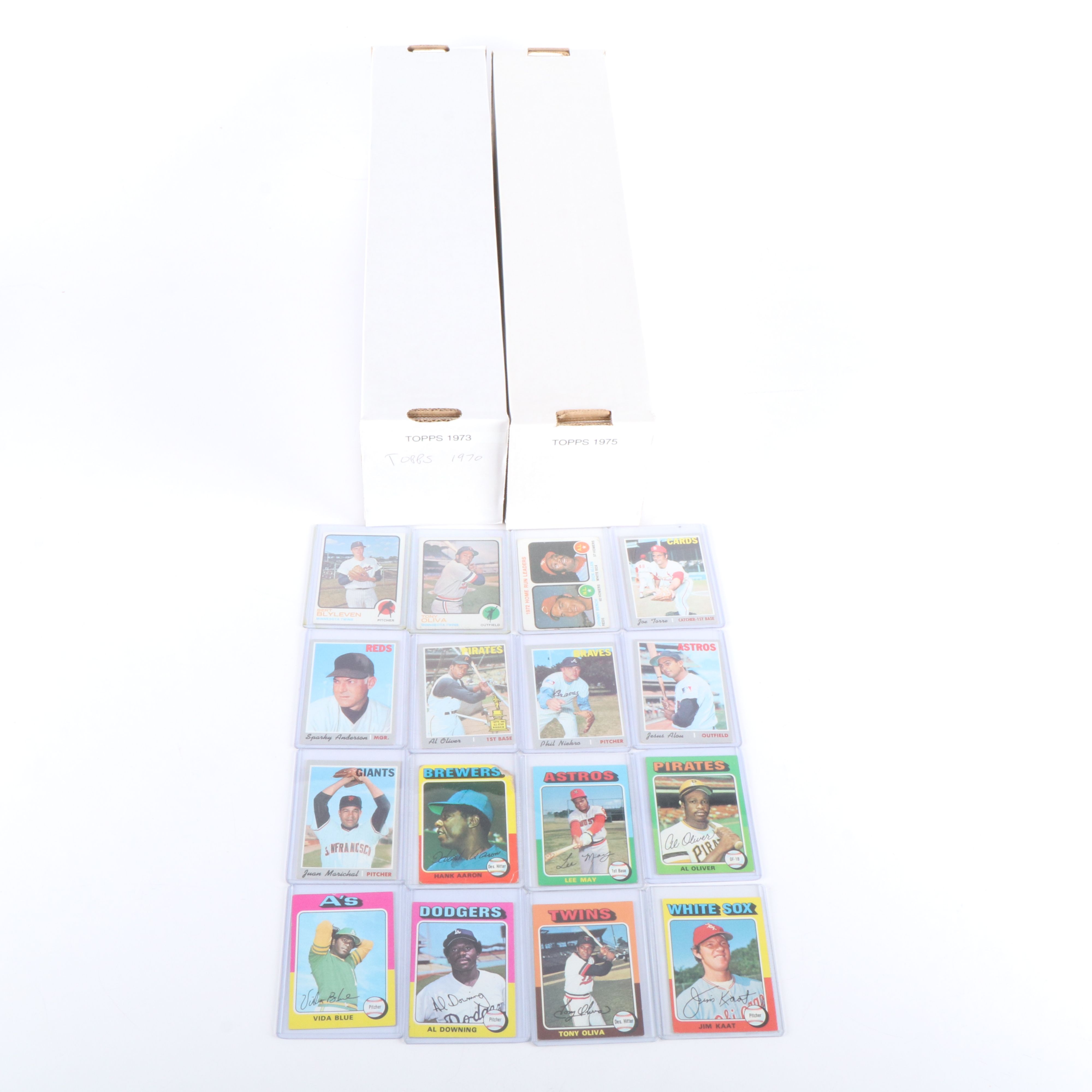 247 Topps Baseball Cards from 1970, 1973, and 1975