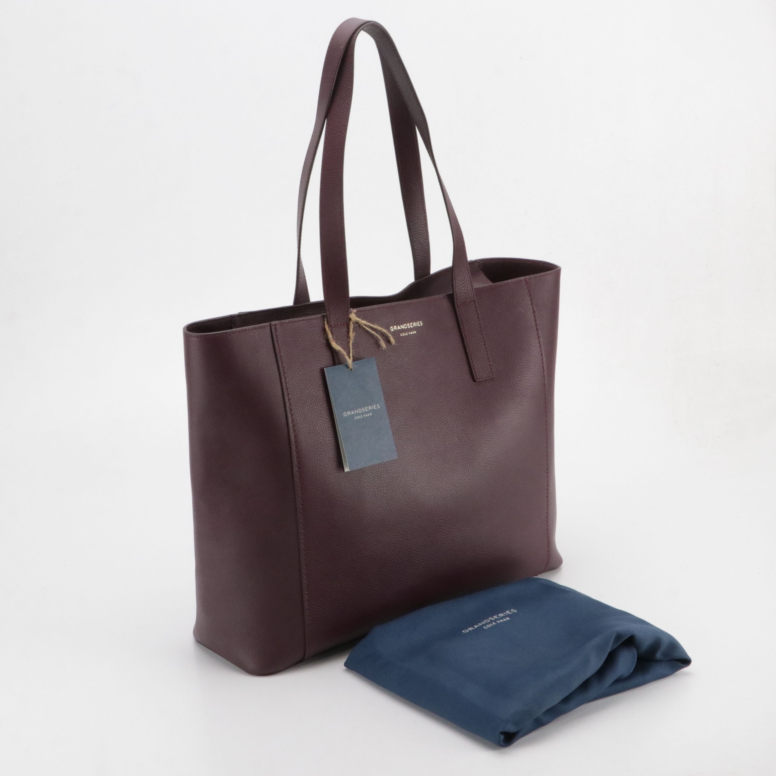 Leather East West Shopper Tote Bags from Cole Haan and Dooney & Bourke, W/ Tags