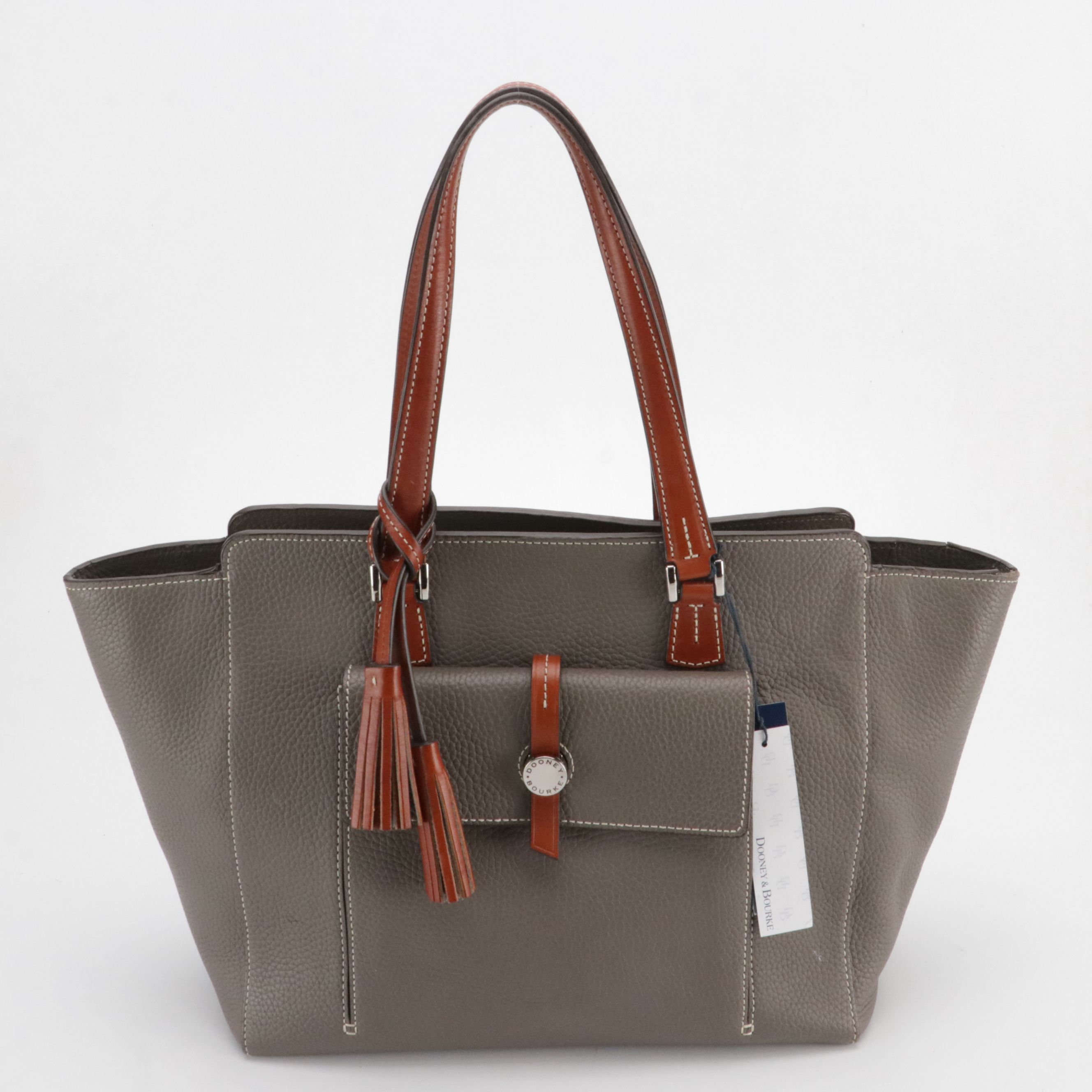 Leather East West Shopper Tote Bags from Cole Haan and Dooney & Bourke, W/ Tags
