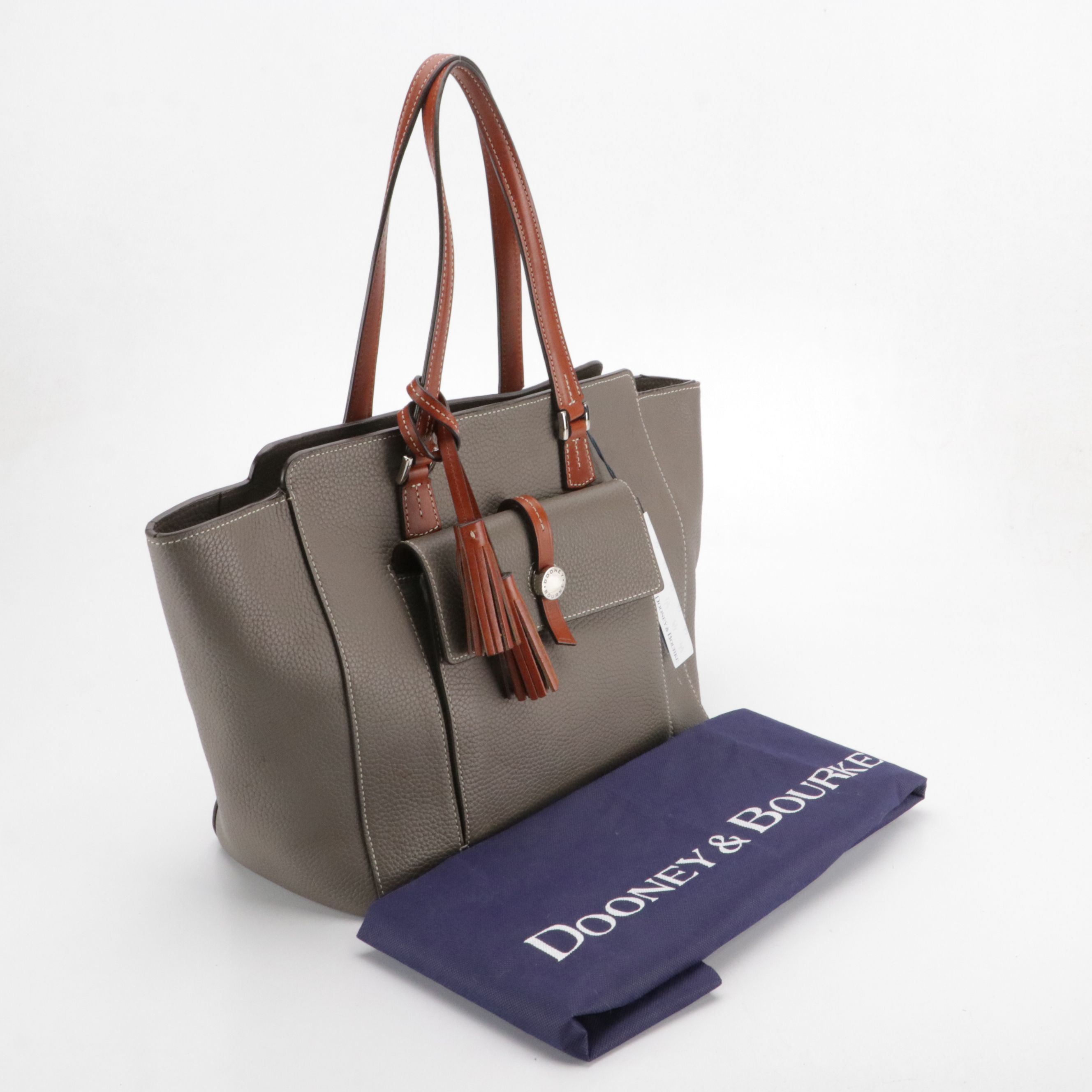 Leather East West Shopper Tote Bags from Cole Haan and Dooney & Bourke, W/ Tags