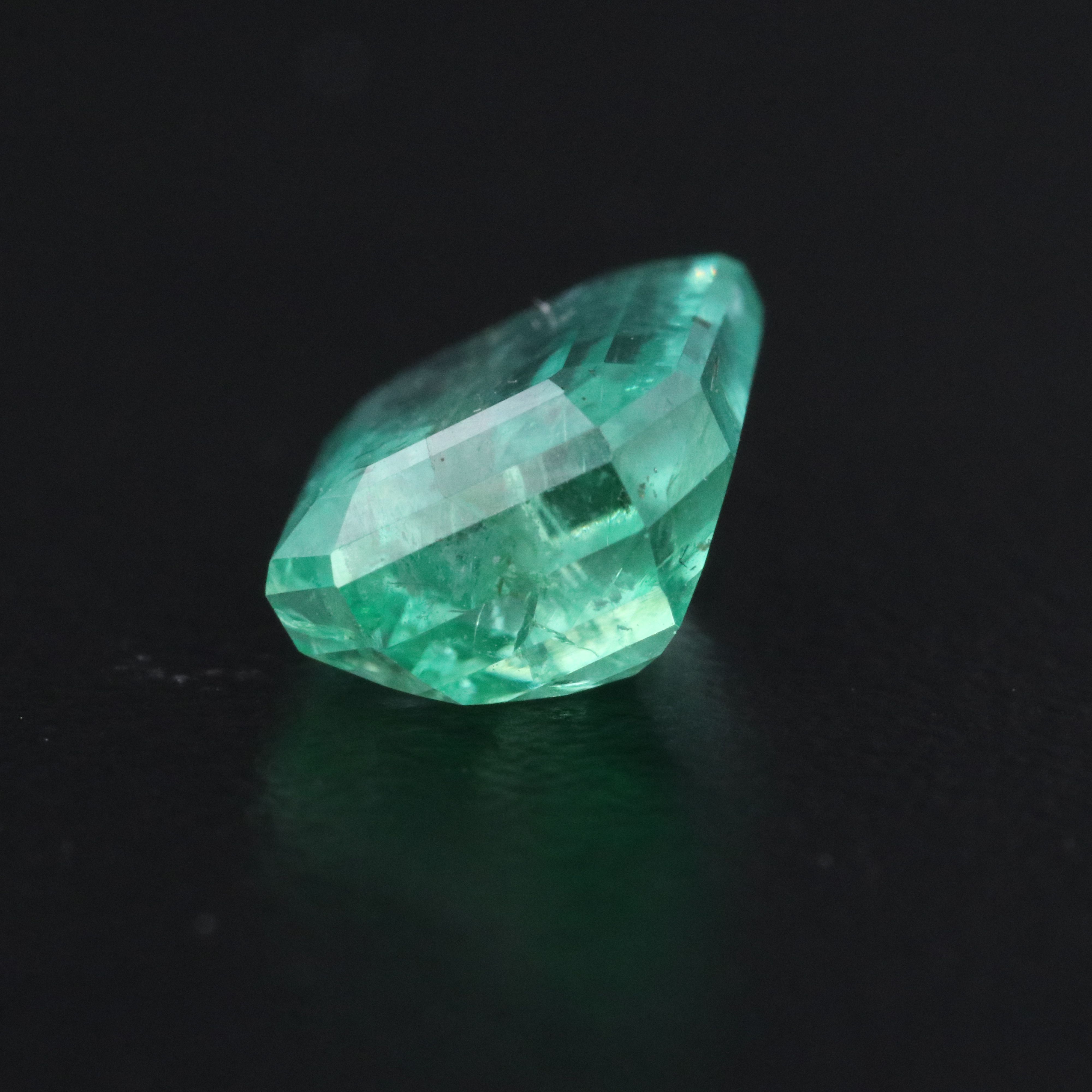Loose 2.53 CT Zambian Emerald with GIA Report