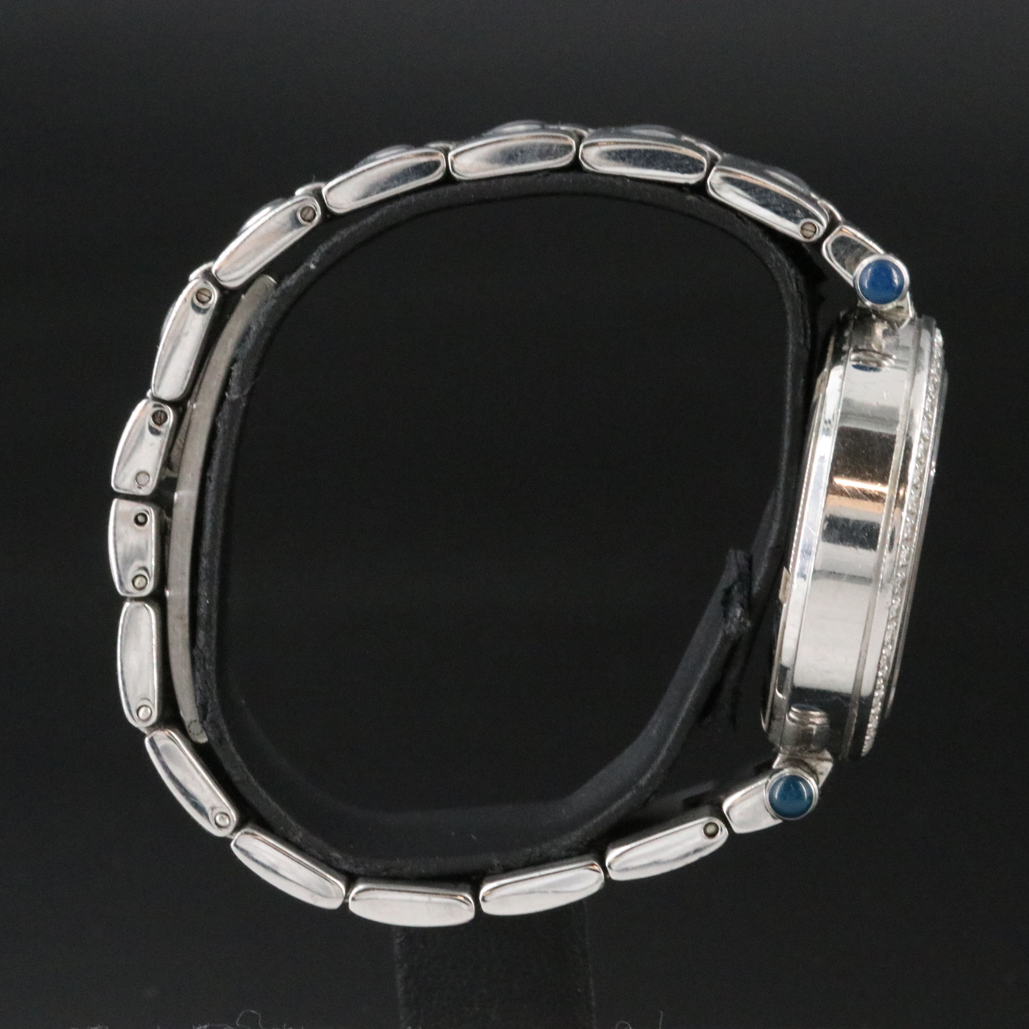 Lucien Piccard Stainless Steel Diamond Accented Swiss Chronograph Watch 27057WHD