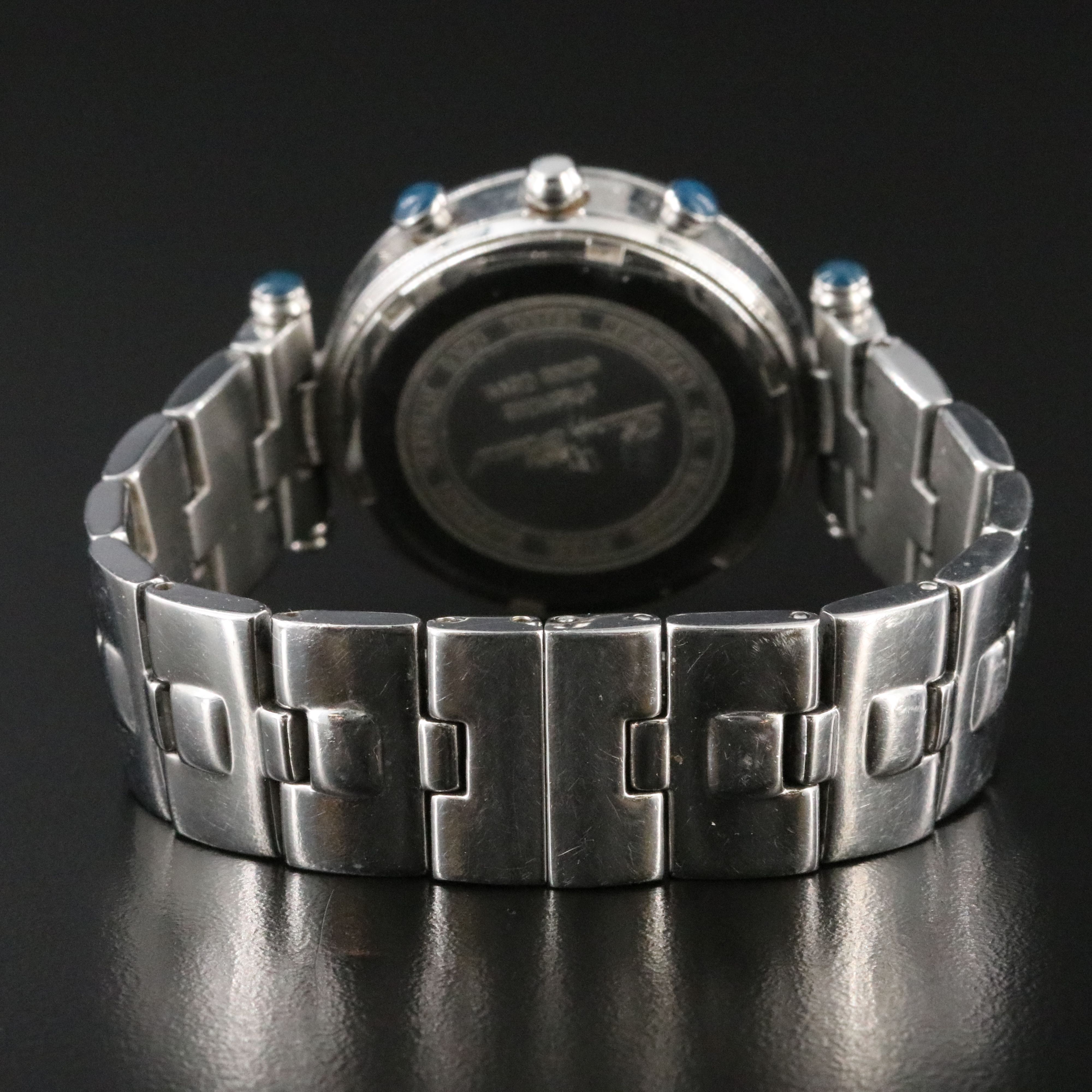 Lucien Piccard Stainless Steel Diamond Accented Swiss Chronograph Watch 27057WHD