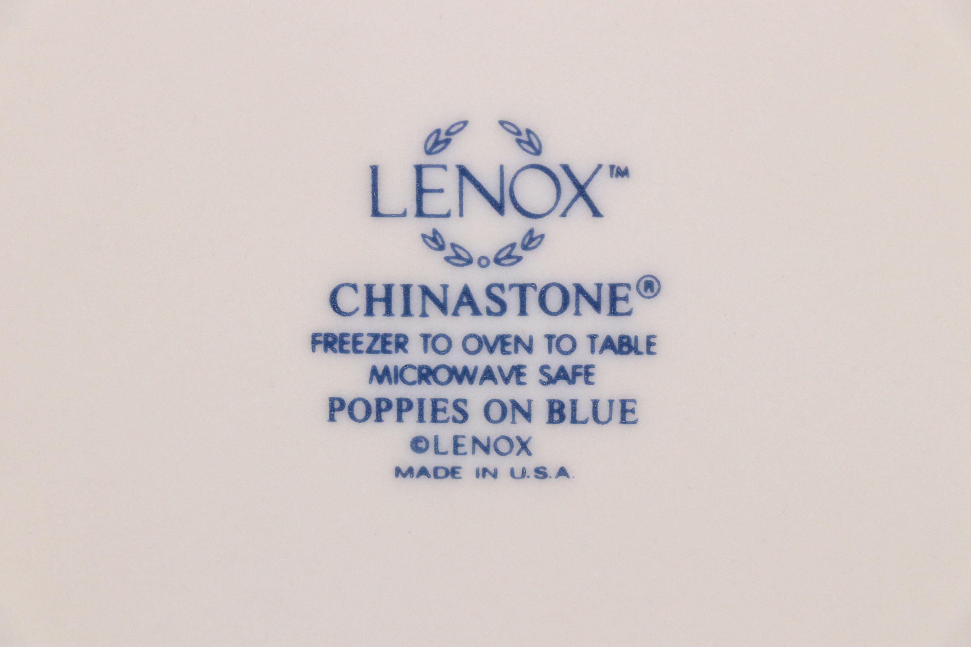 Lenox "Poppies on Blue" Chinastone Dishes and Bakeware