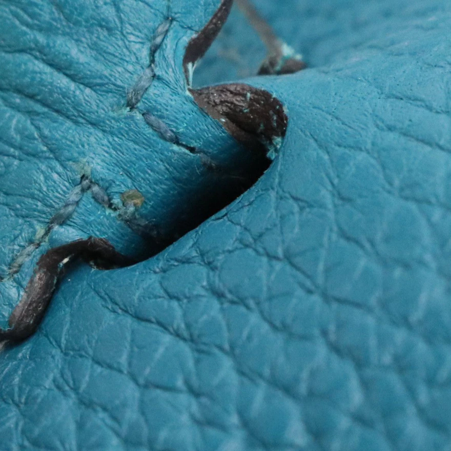 Hermès Evelyne Mini Crossbody Bag in Blue Jean Clemence Leather | EBTH