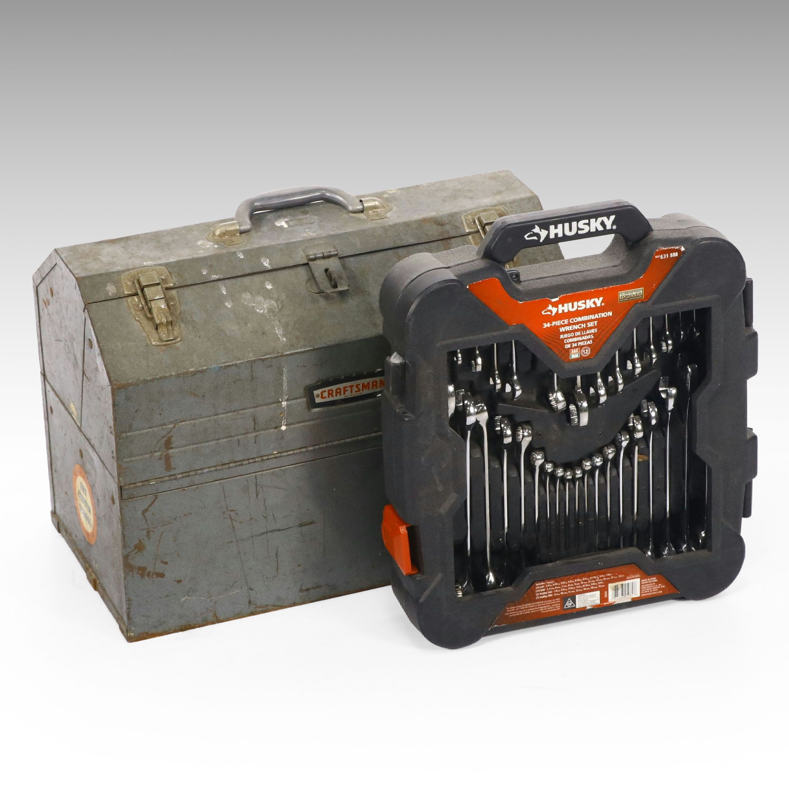 Husky Combination Wrenches with Craftsman Toolbox and Other Tools