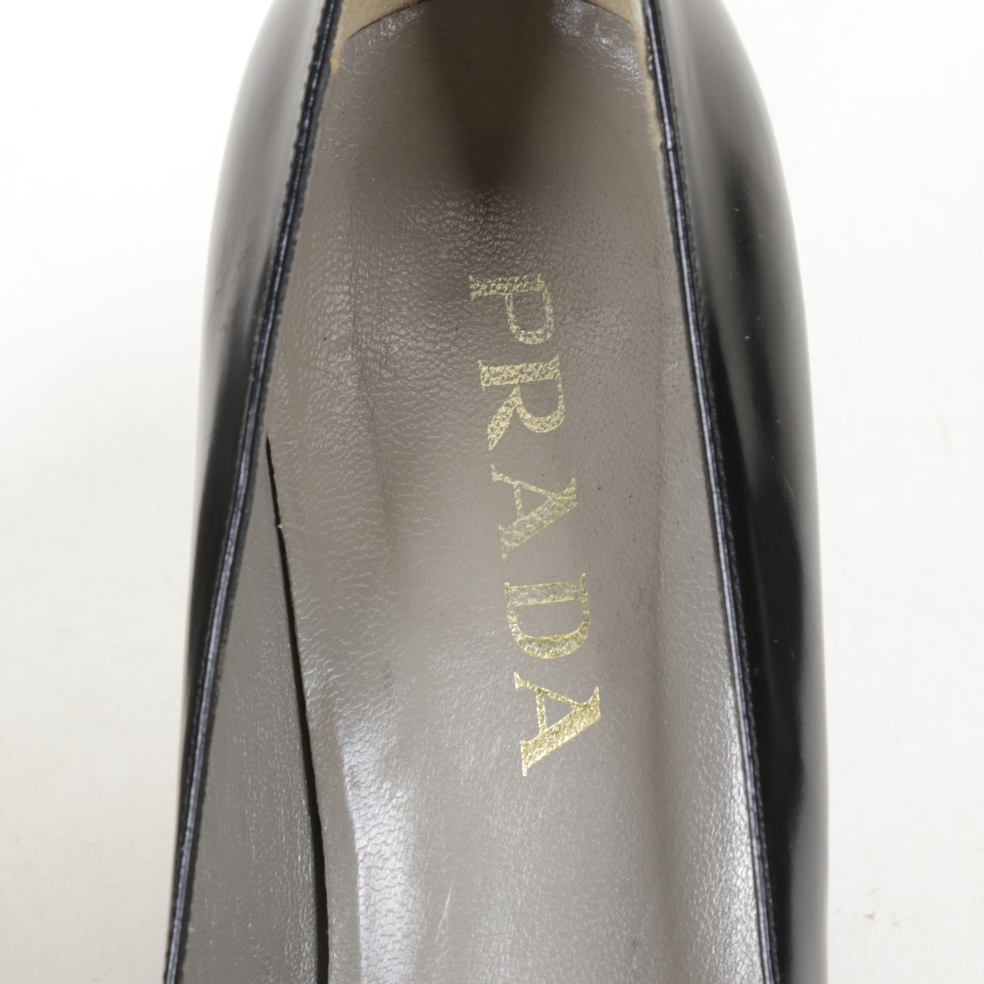 Prada Black Leather Block Heel Pumps and Lauren Ralph Lauren Strappy Heels