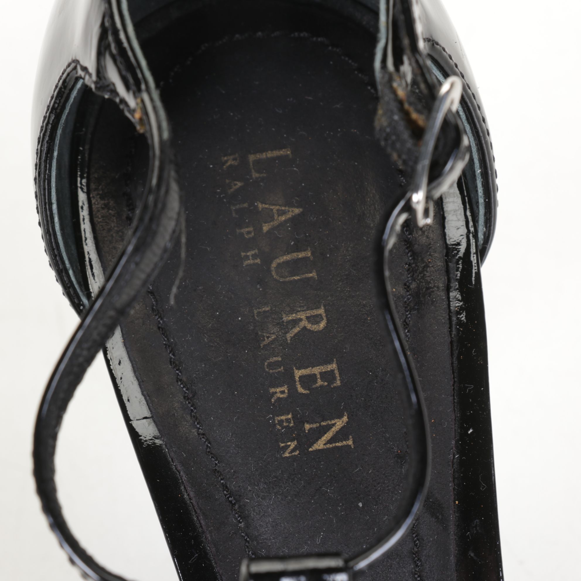 Prada Black Leather Block Heel Pumps and Lauren Ralph Lauren Strappy Heels