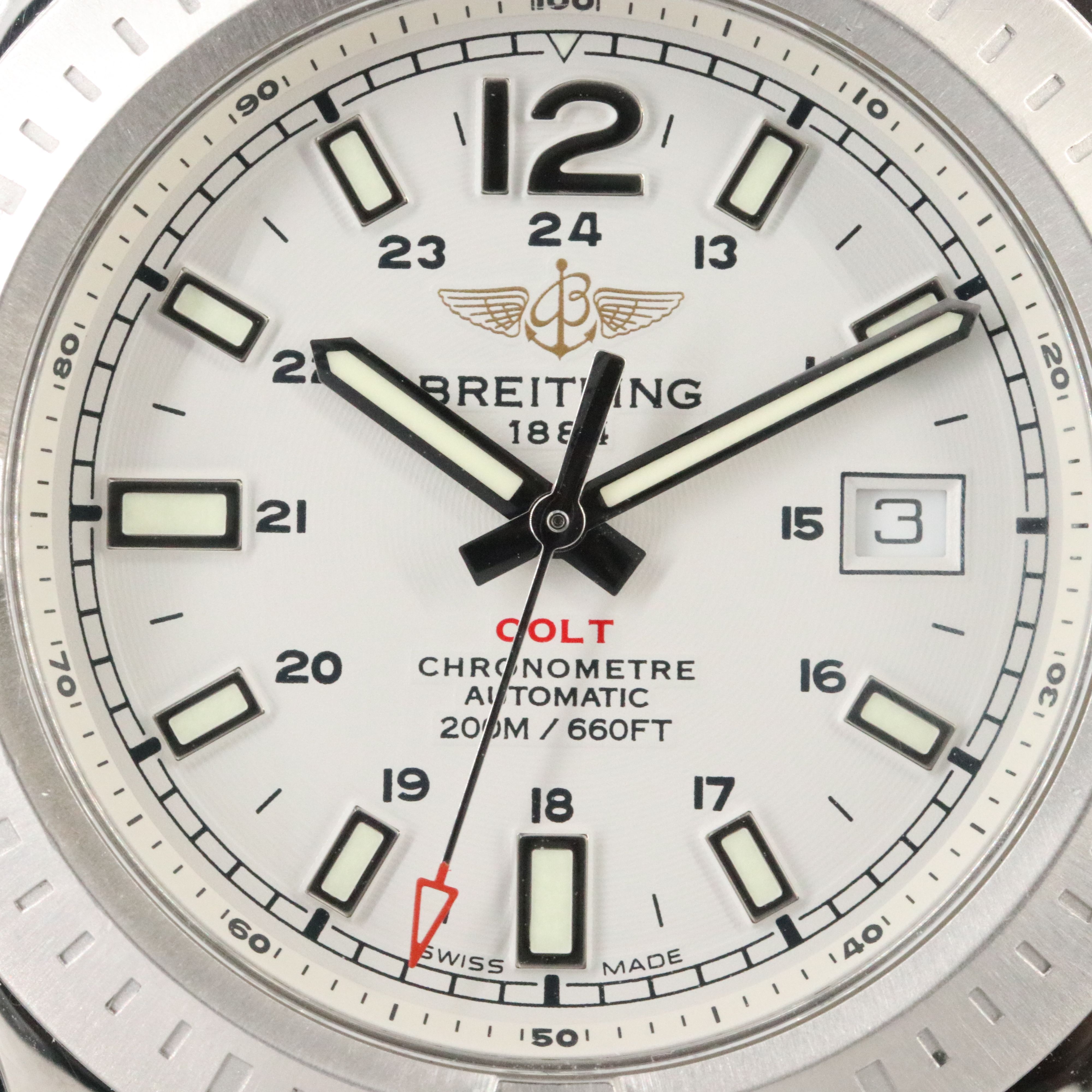 Breitling Colt Chronometre 44mm Steel White Automatic Watch