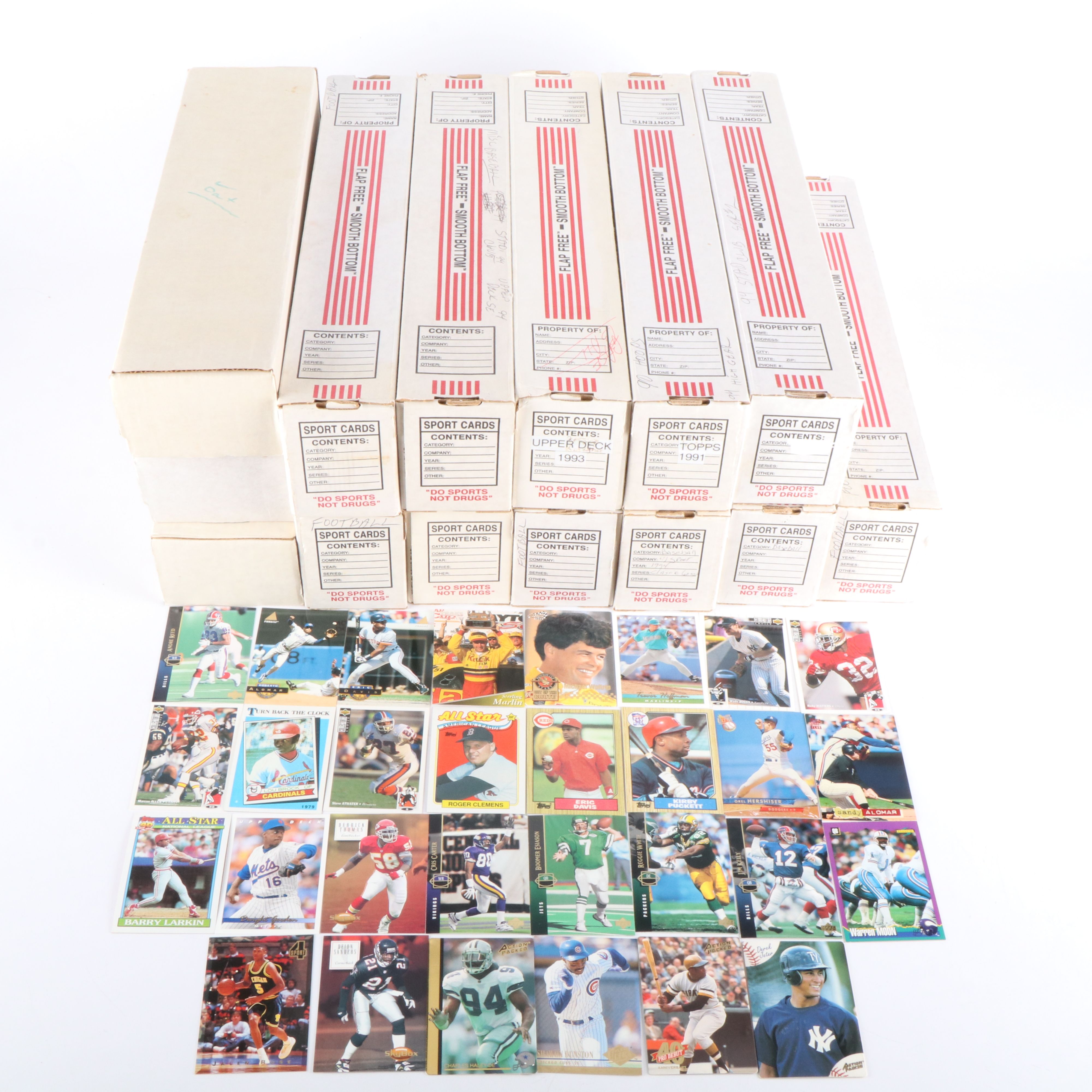 Upper Deck with Other Sports Cards Featuring Barry Larkin and Derek Jeter