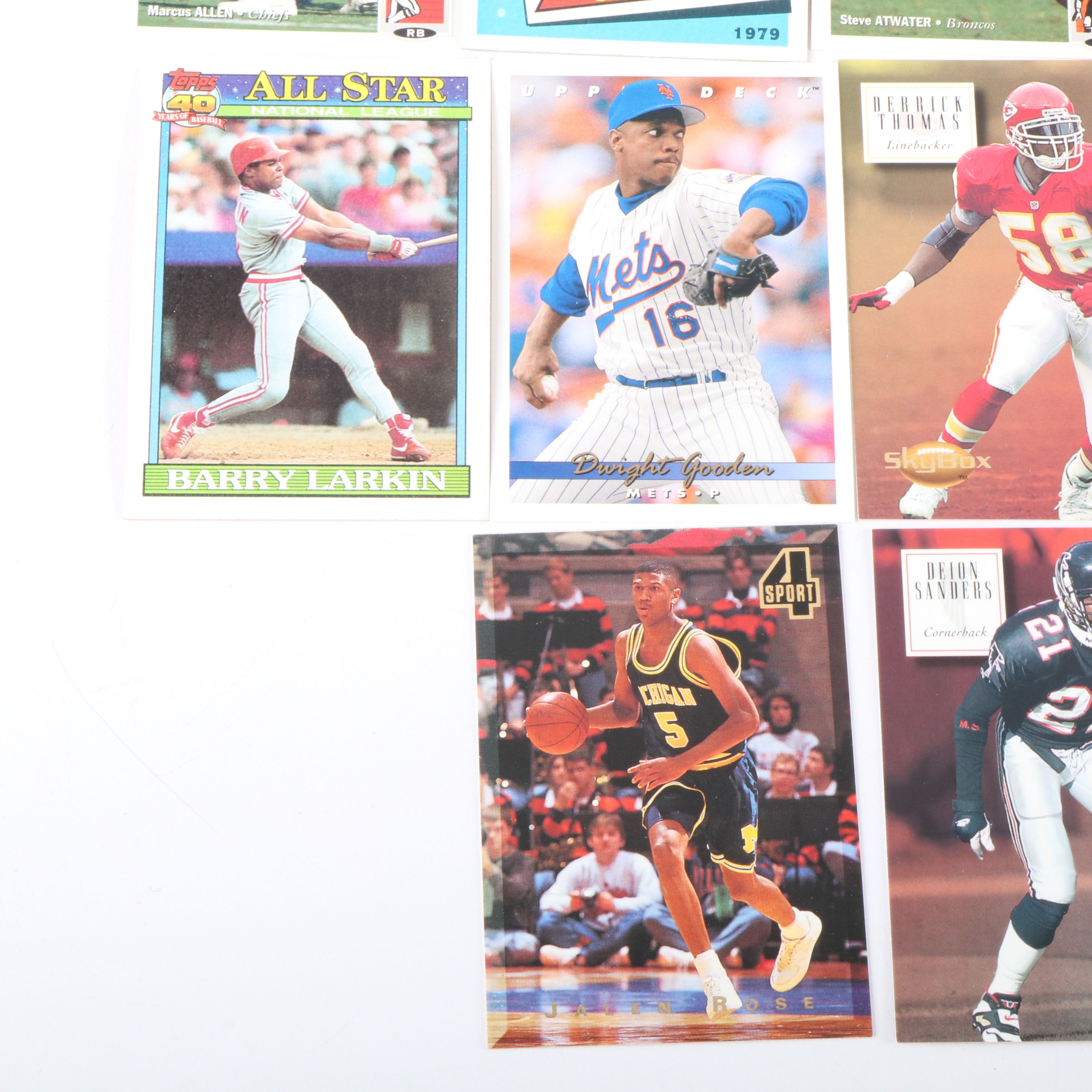 Upper Deck with Other Sports Cards Featuring Barry Larkin and Derek Jeter