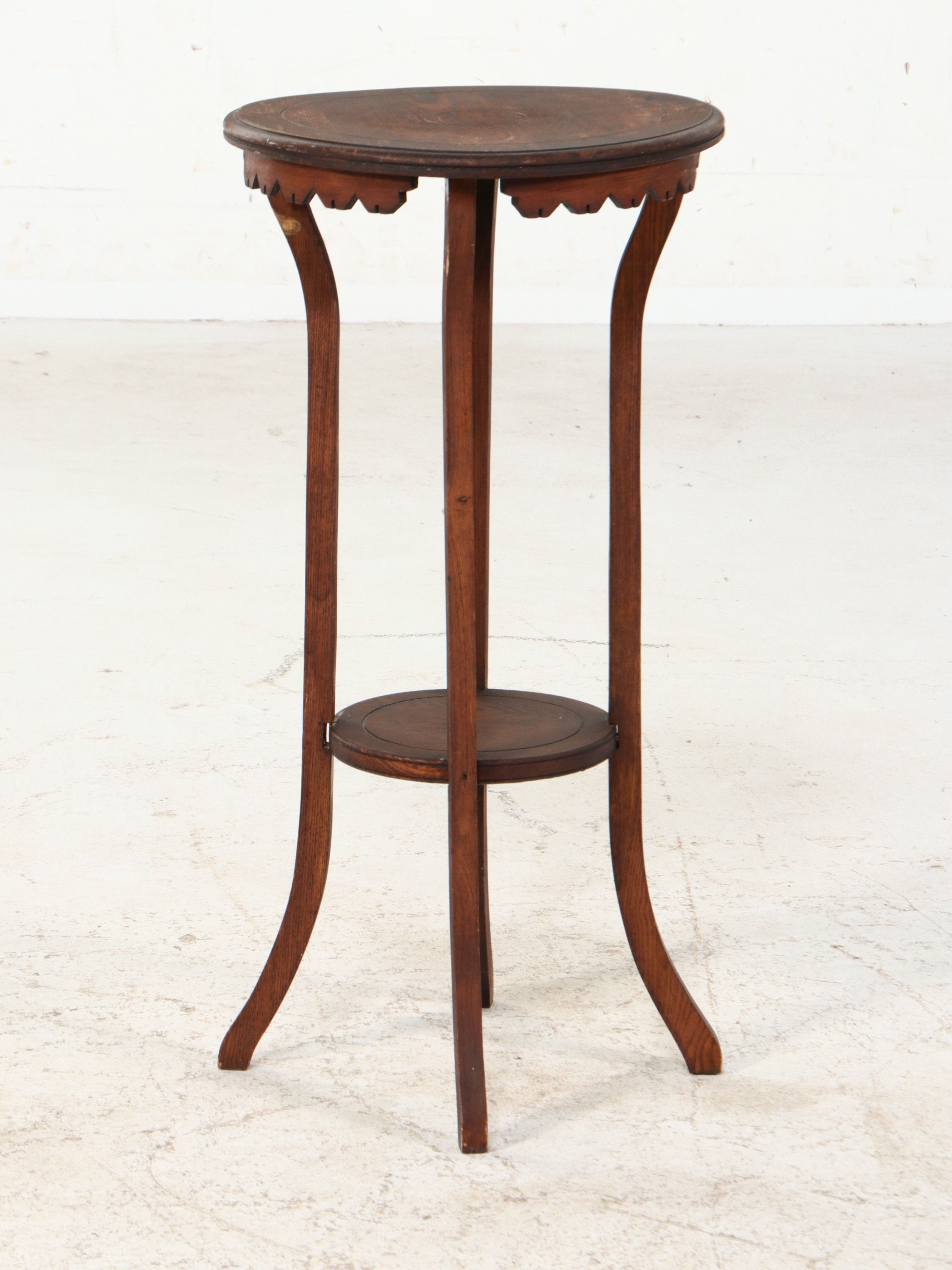 Eastlake and Victorian Style Wooden Pedestal Tables, Early 20th Century
