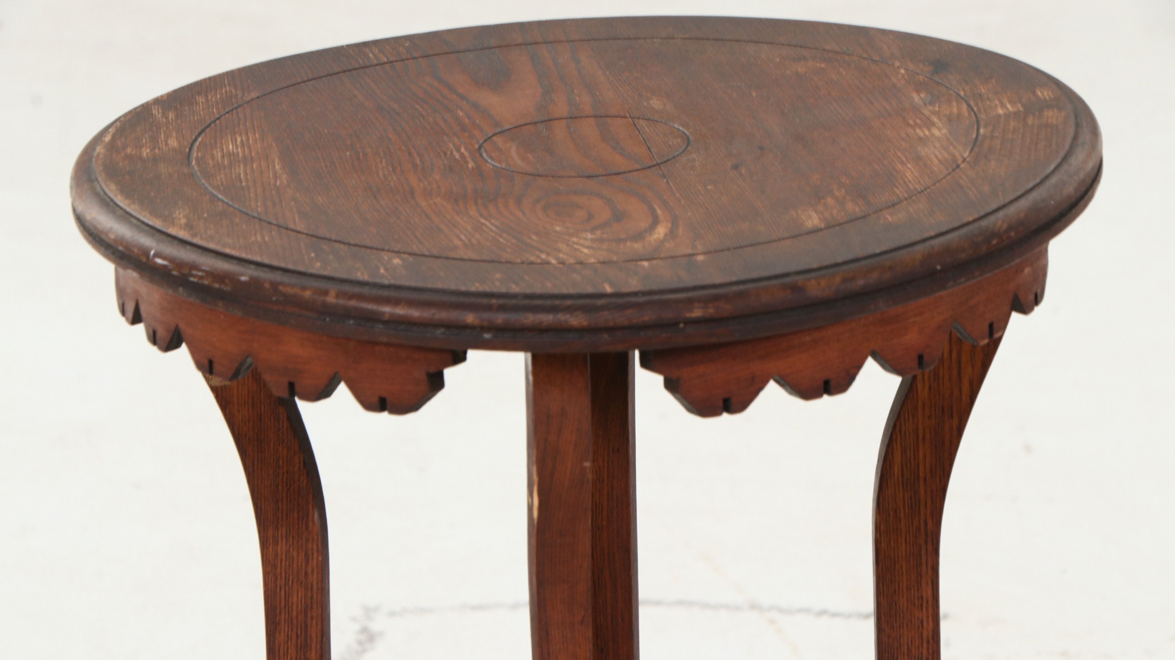 Eastlake and Victorian Style Wooden Pedestal Tables, Early 20th Century