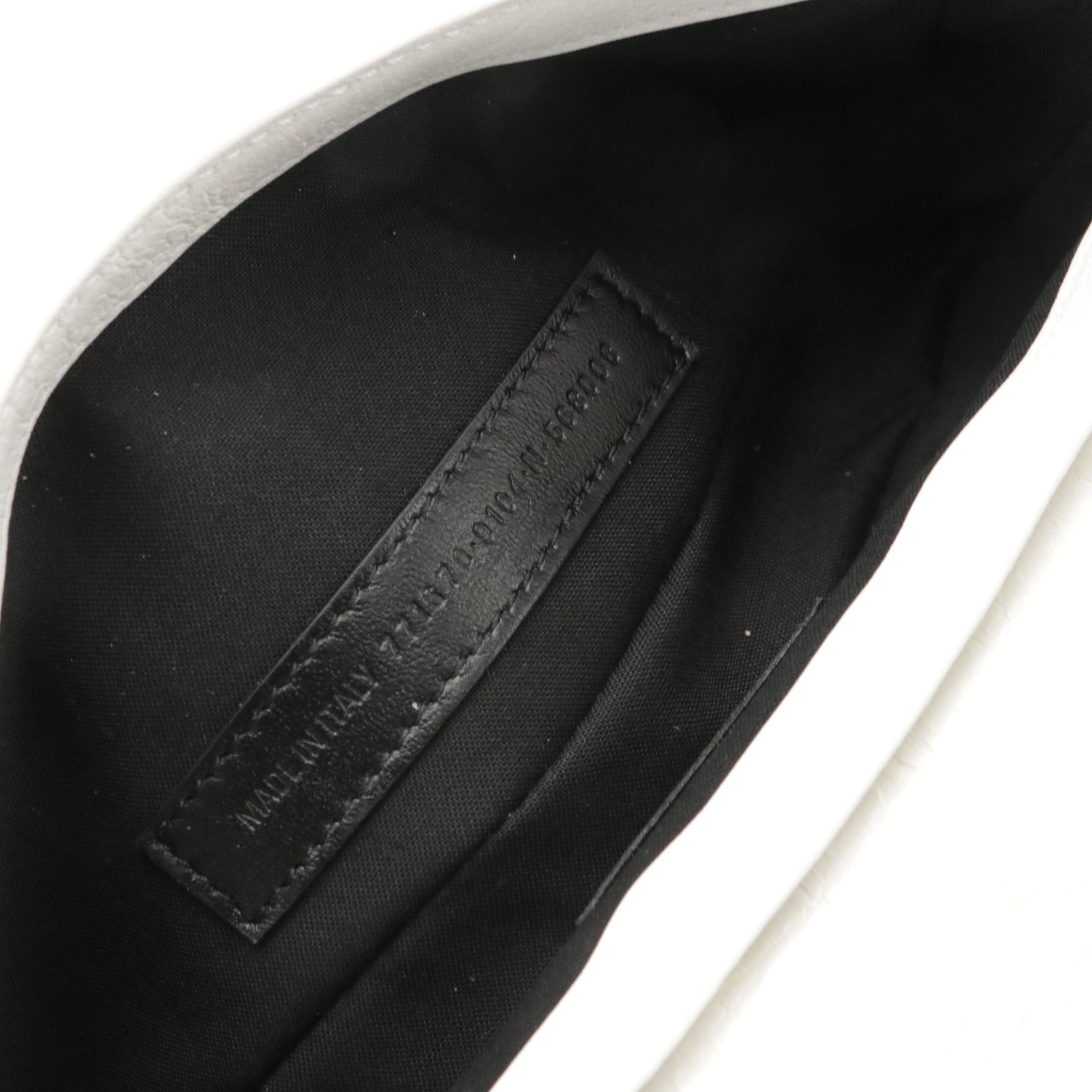 Balenciaga Small Le Cagole Shoulder Bag in White Crinkled Lambskin Leather