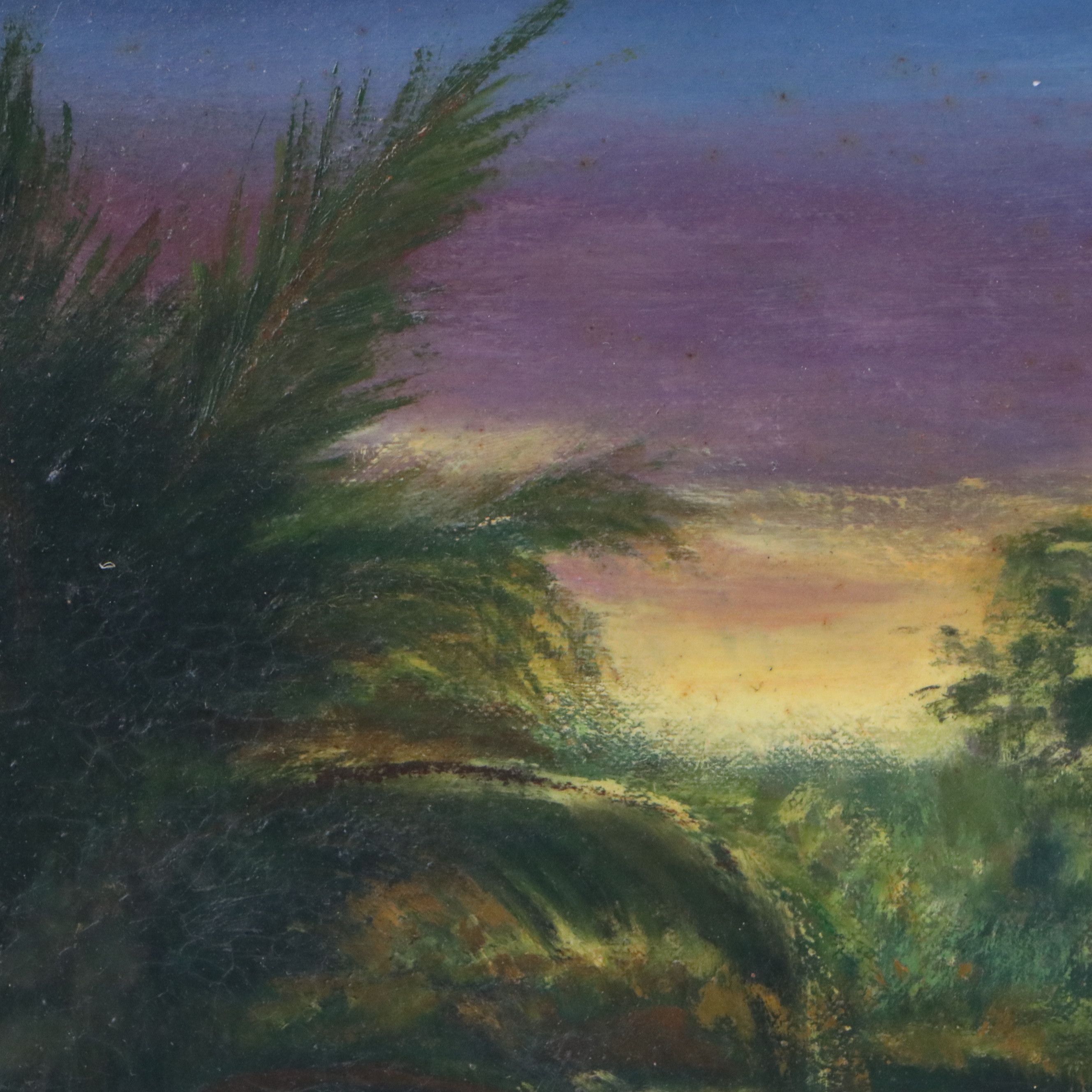 Irene Robinson Oil Painting of Tropical Aquatic Landscape at Dusk