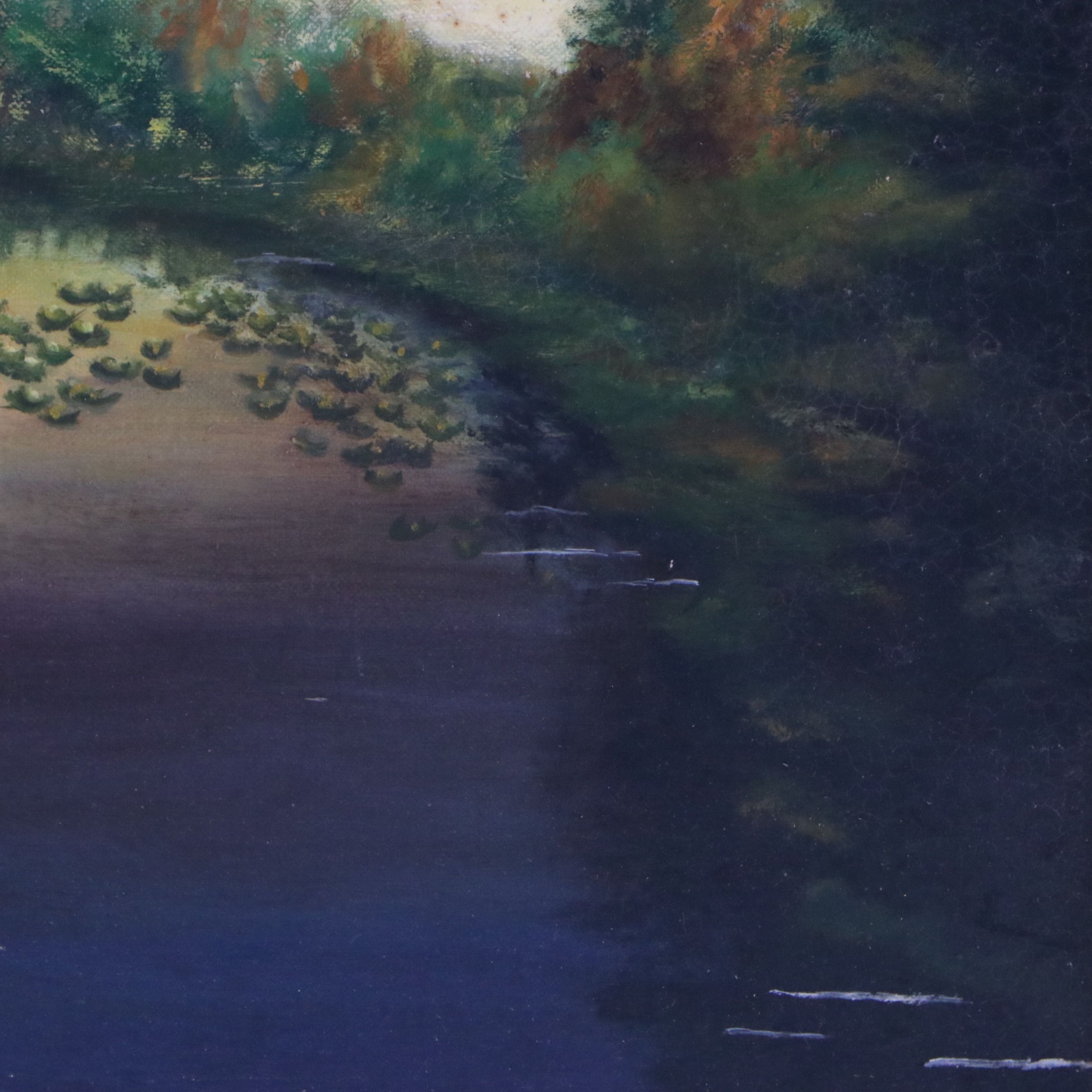 Irene Robinson Oil Painting of Tropical Aquatic Landscape at Dusk