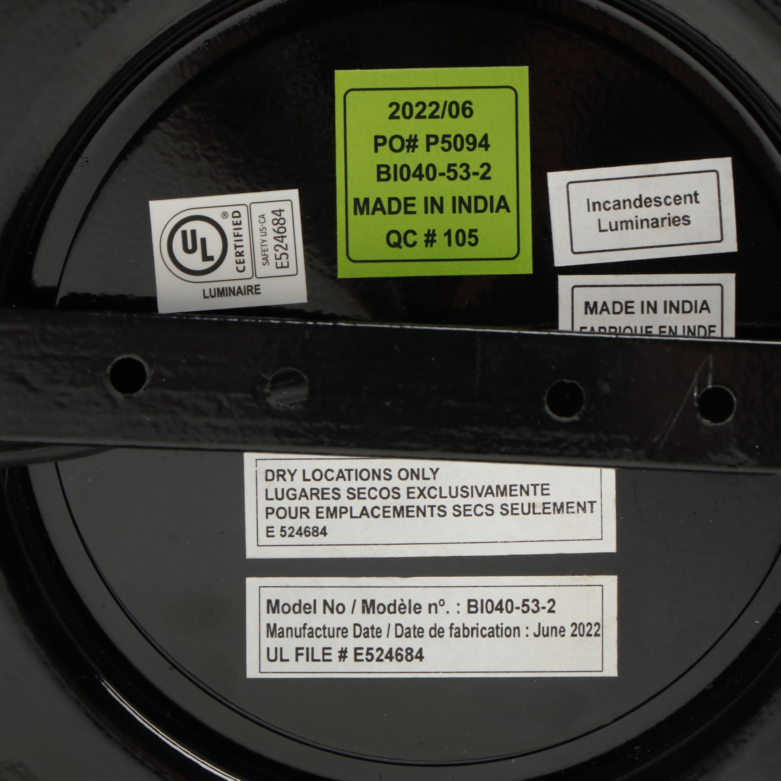 Black Metal Cased Adjustable Spotlight