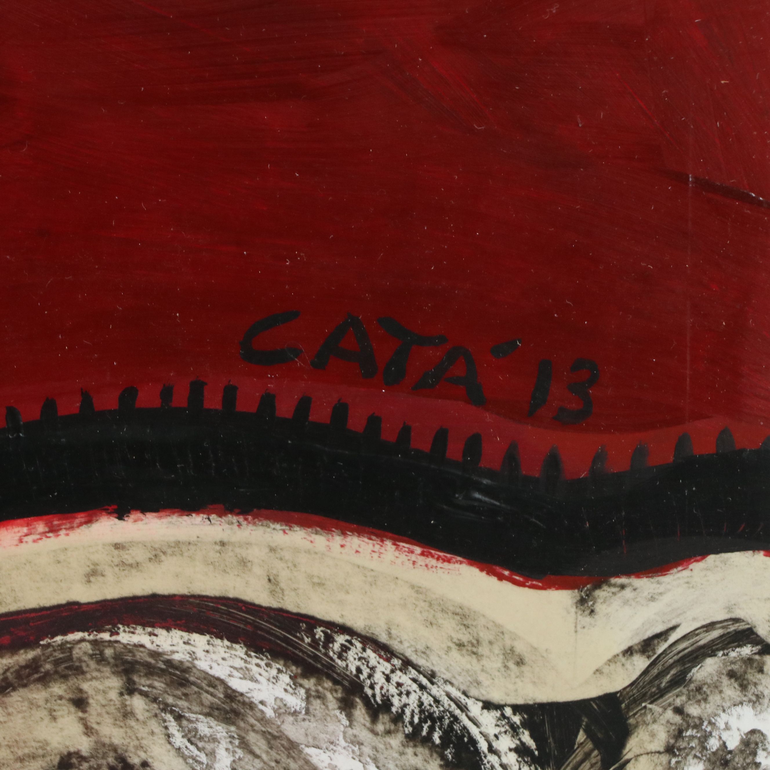 Héctor Catà Oil Painting "Perfil de Mujer [Female profile]," 2013