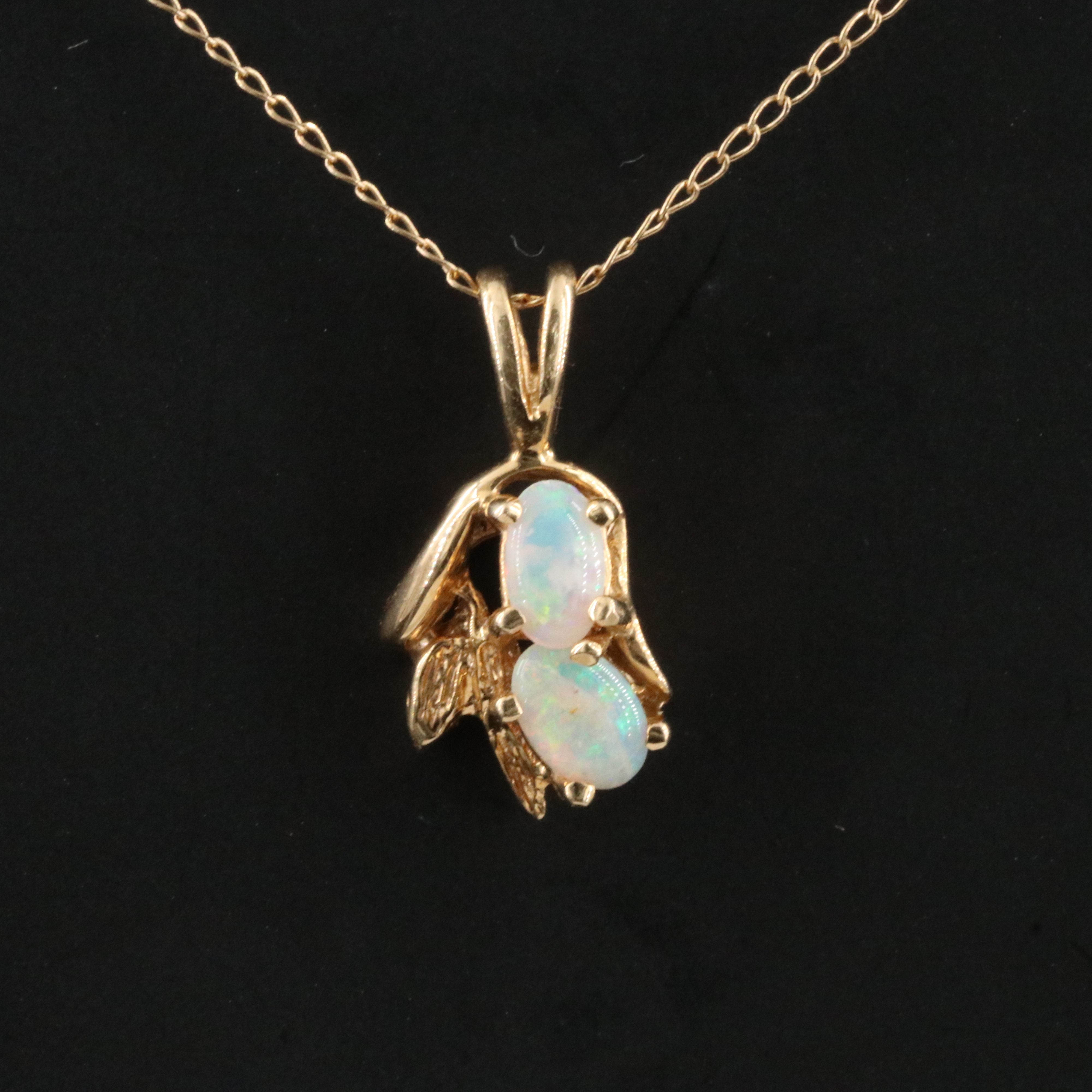 14K Opal Pendant Necklace