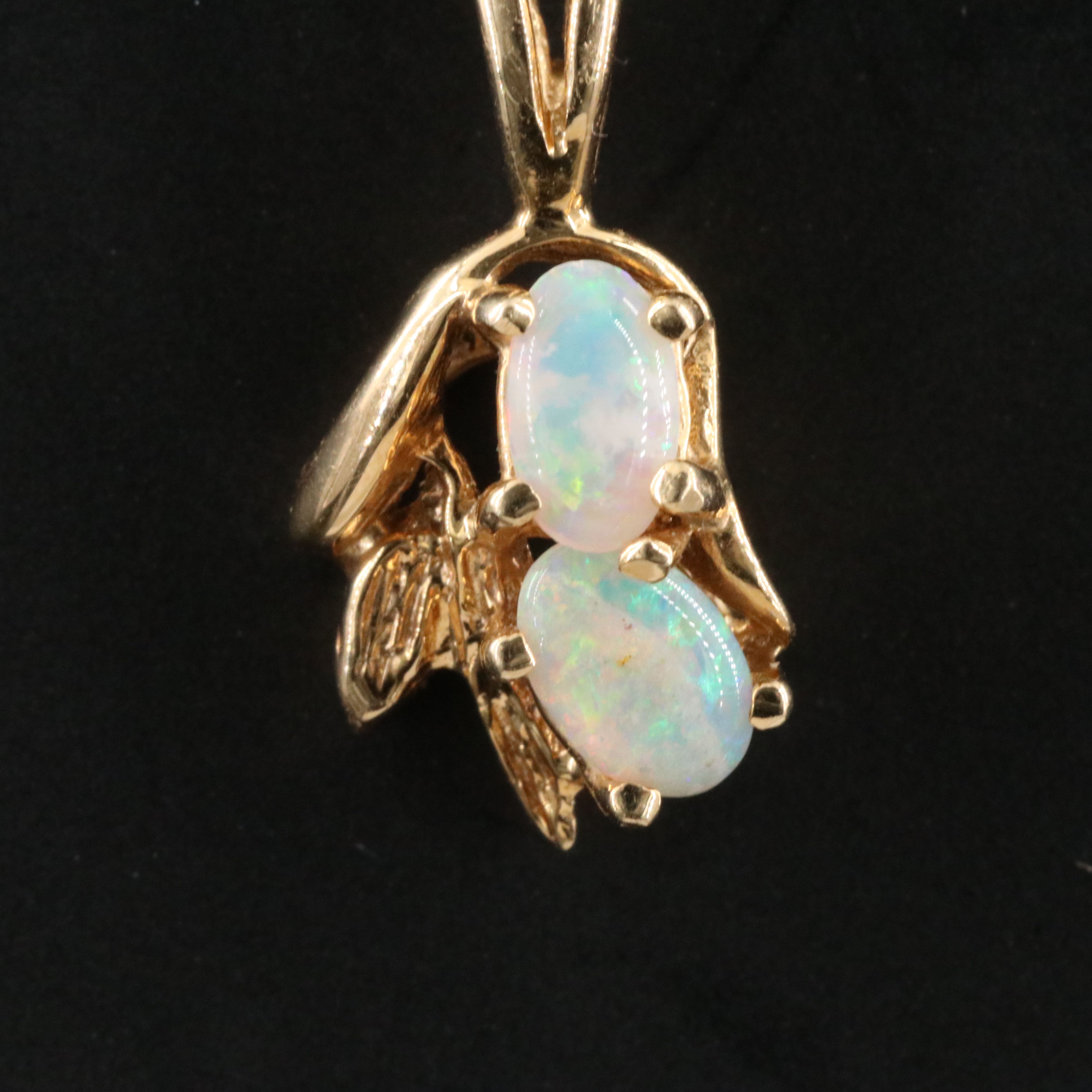 14K Opal Pendant Necklace