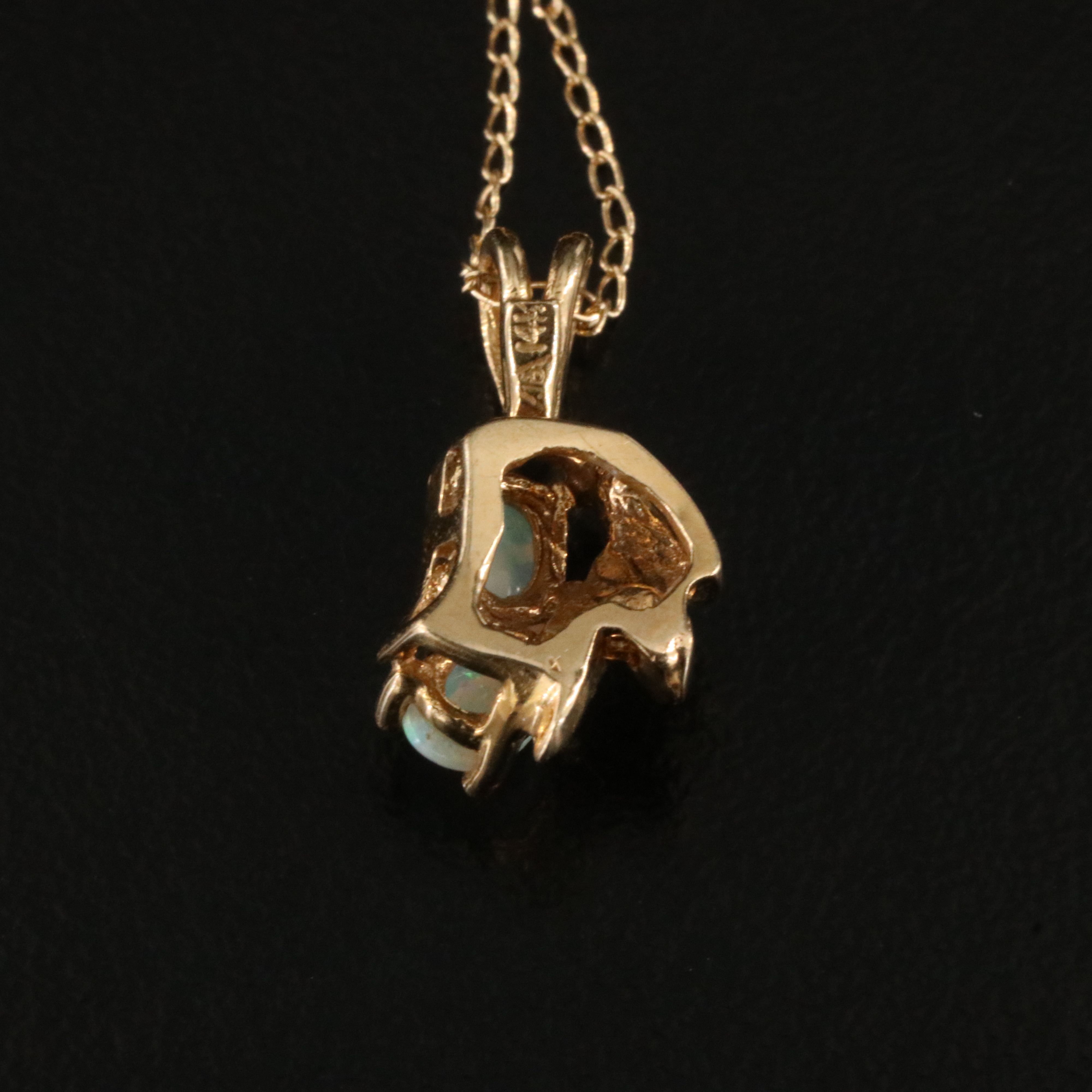 14K Opal Pendant Necklace
