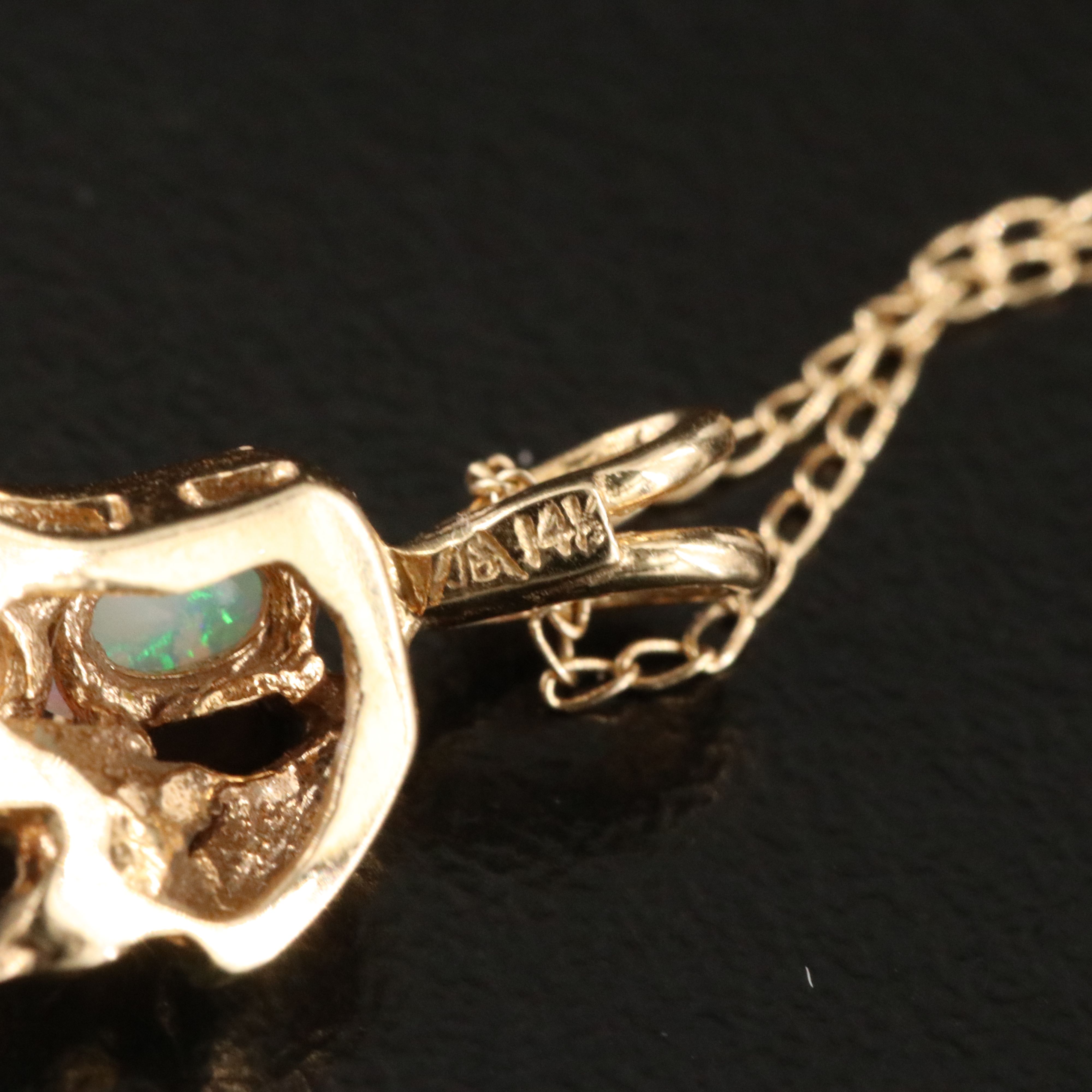 14K Opal Pendant Necklace