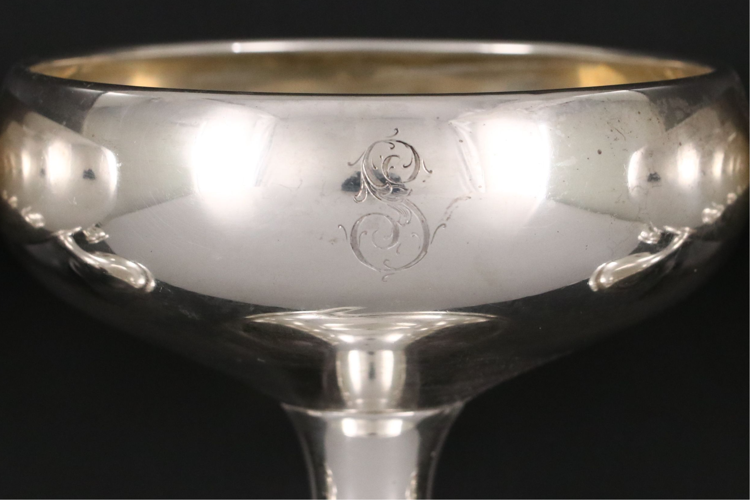 Moore & Hofman Sterling Silver Low Sherbet Cups, Early to Mid-20th Century